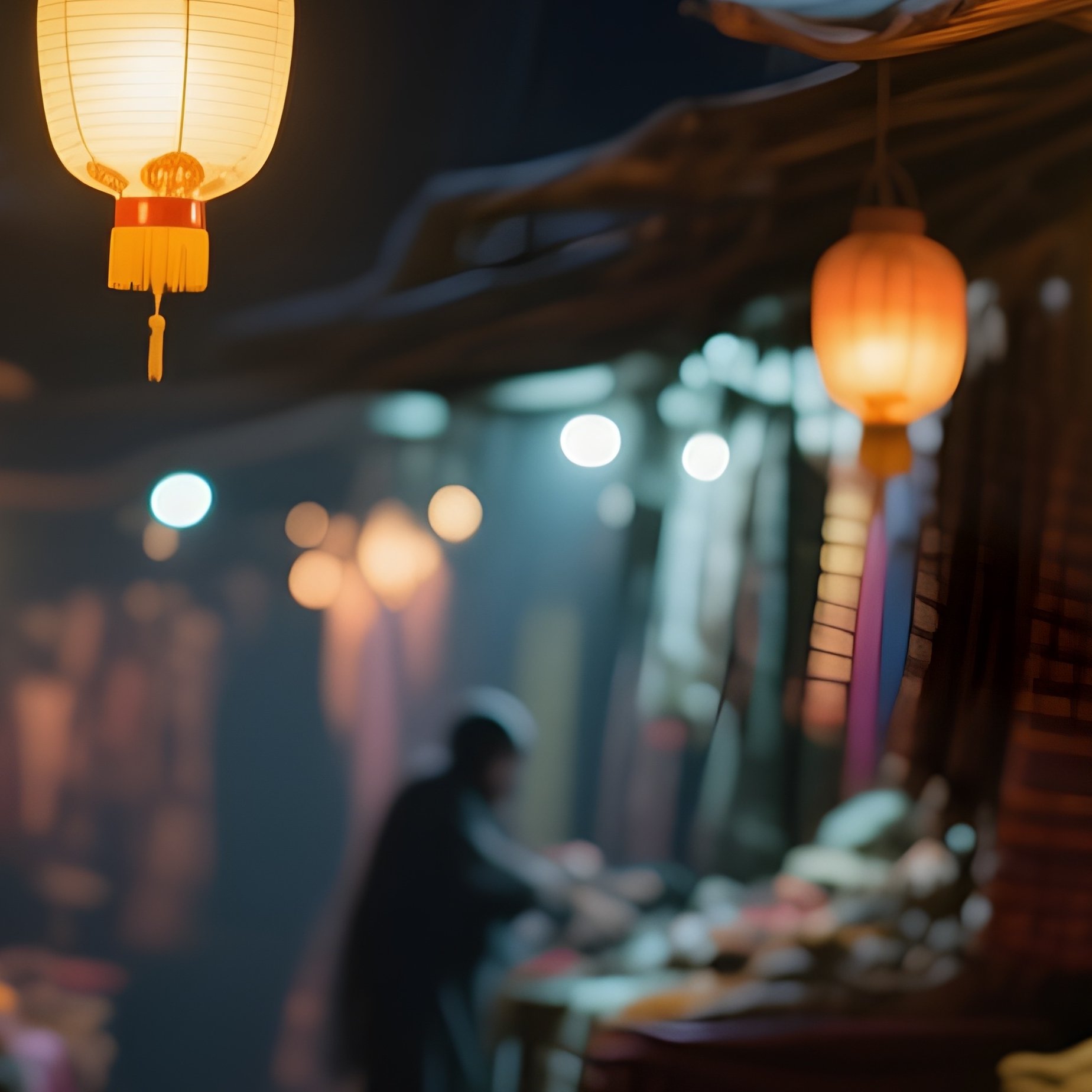 A Marketplace In Cairo With Traditional Lamps And Spices - Full Resolution Quality Preview
