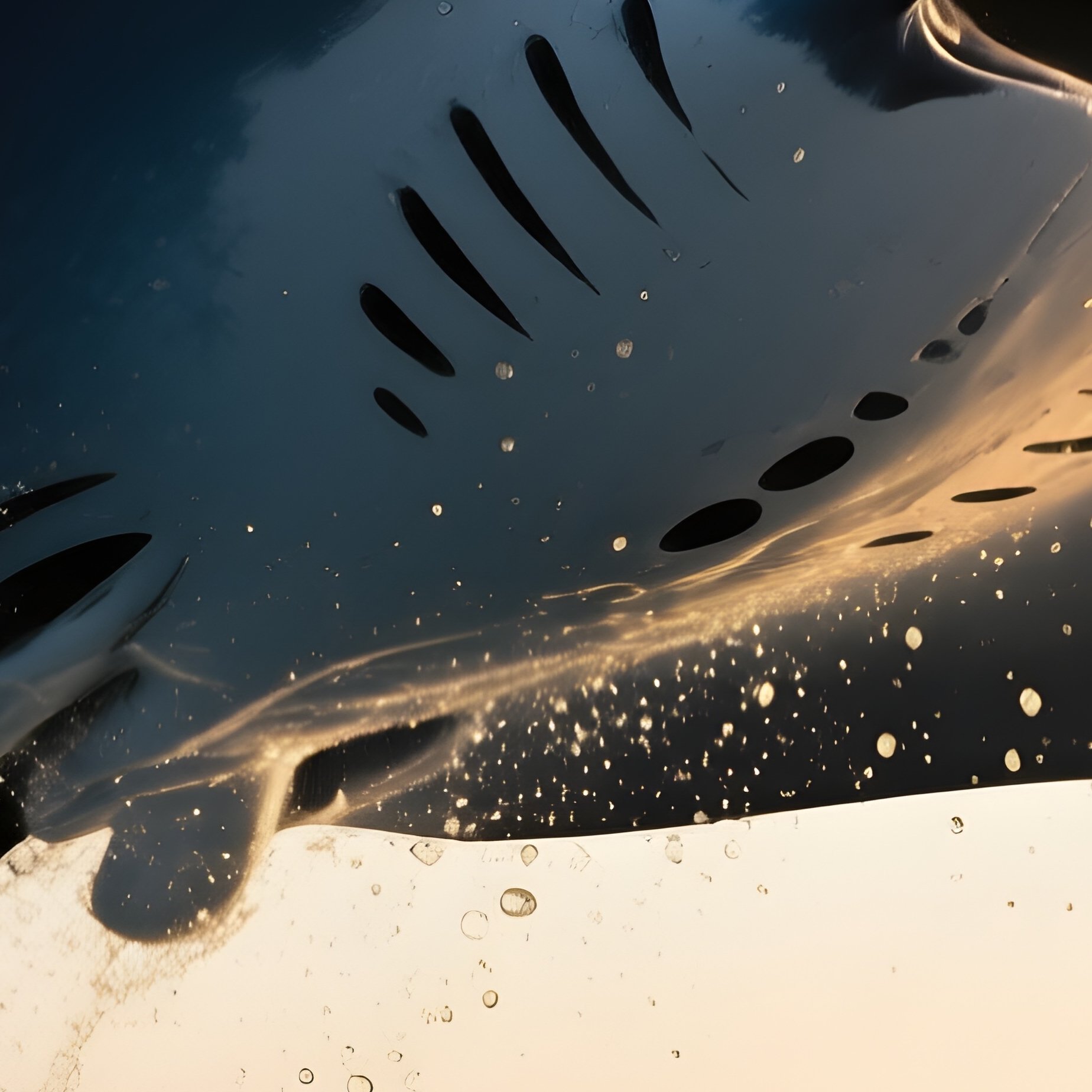 A Massive Manta Ray Breaching The Ocean Surface - Full Resolution Quality Preview