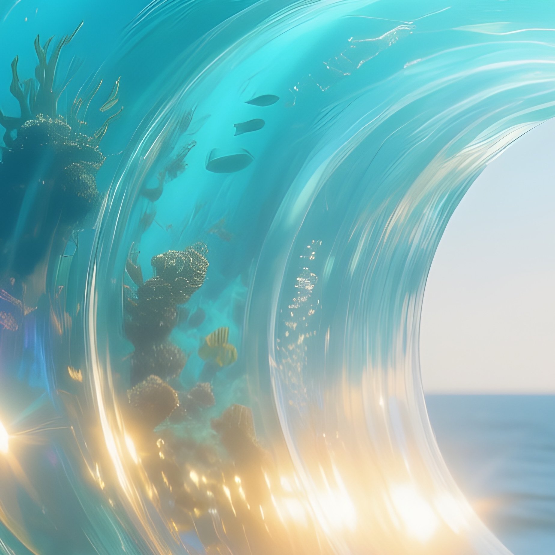 A Massive Wave Curling Into A Perfect Translucent Tube - Full Resolution Quality Preview