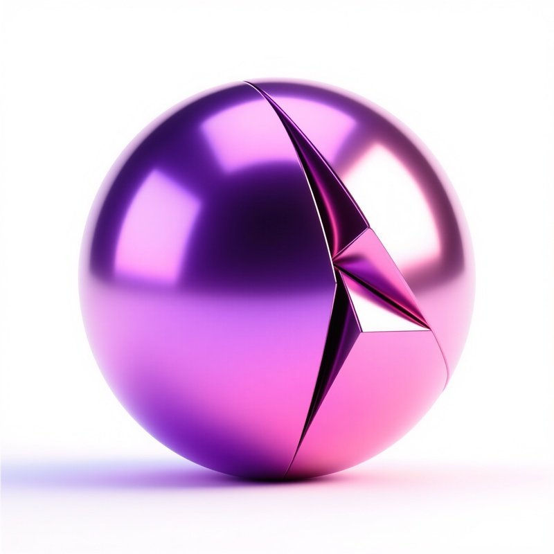 A Metallic Spherical Object With A Reflective Surface Metallic