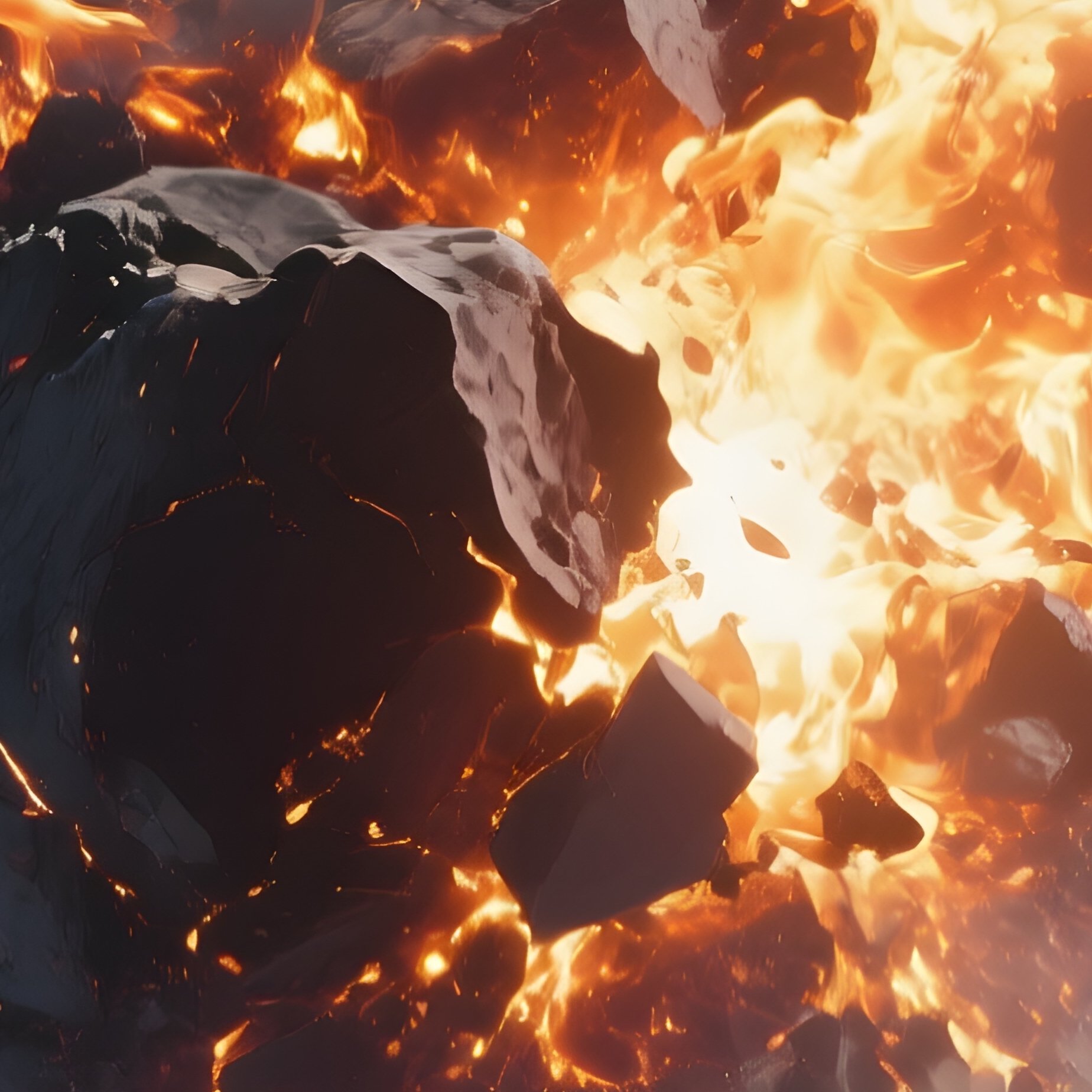 A Meteor Fragment Burning In The Atmosphere Moments Before Disintegration. - Full Resolution Quality Preview