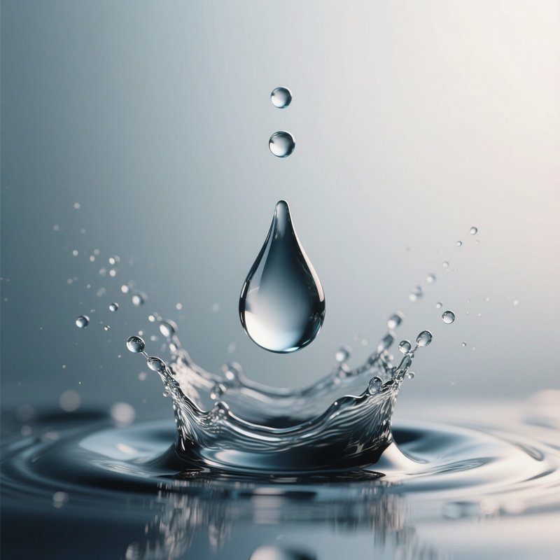 A Micro Droplet Splash Captured Mid Air In Perfect Symmetry.