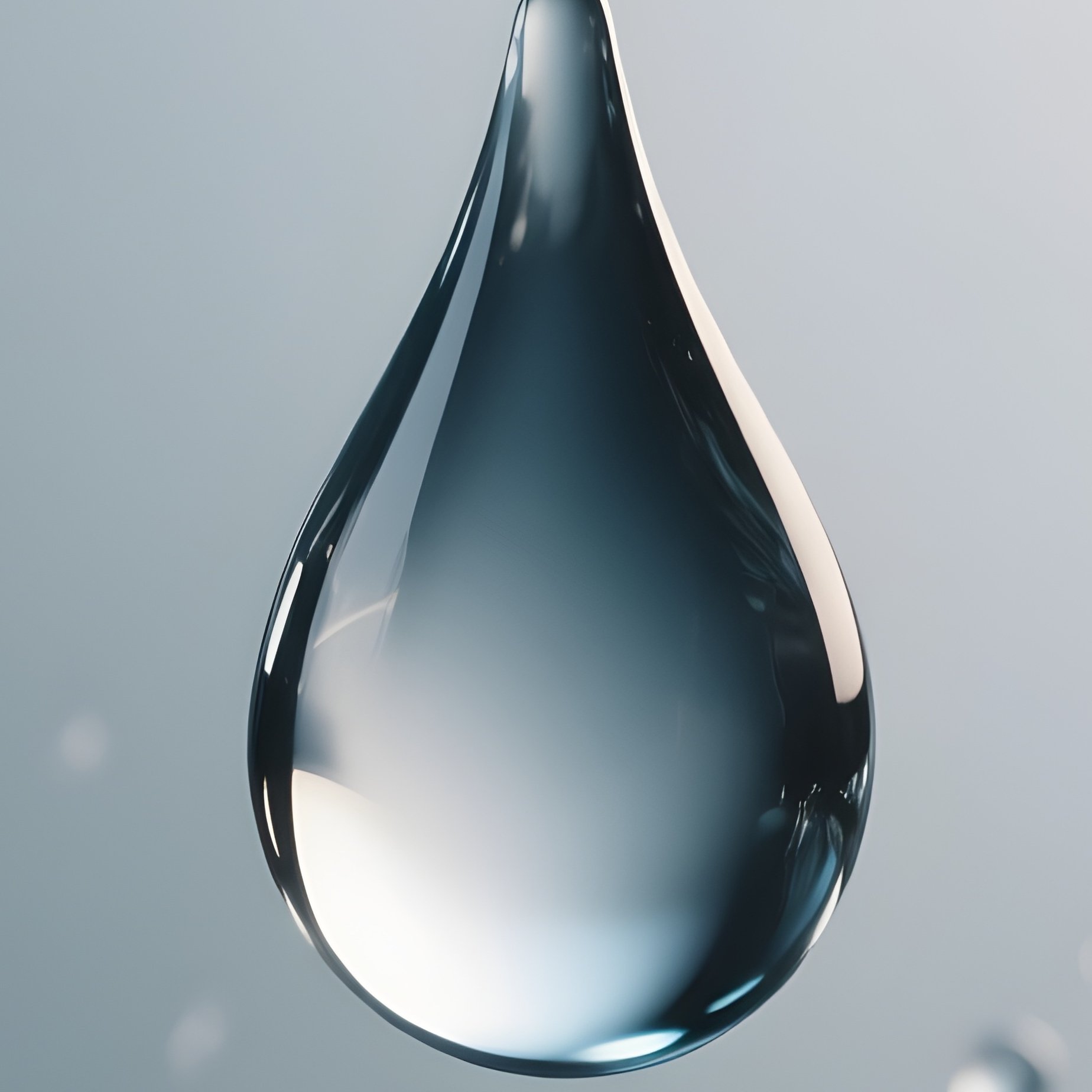 A Micro Droplet Splash Captured Mid Air In Perfect Symmetry. - Full Resolution Quality Preview