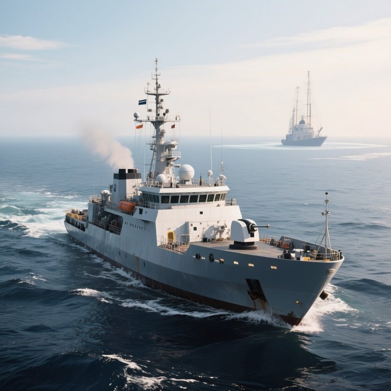 A Mid Ocean Patrol Vessel Monitoring Distant Maritime Zones