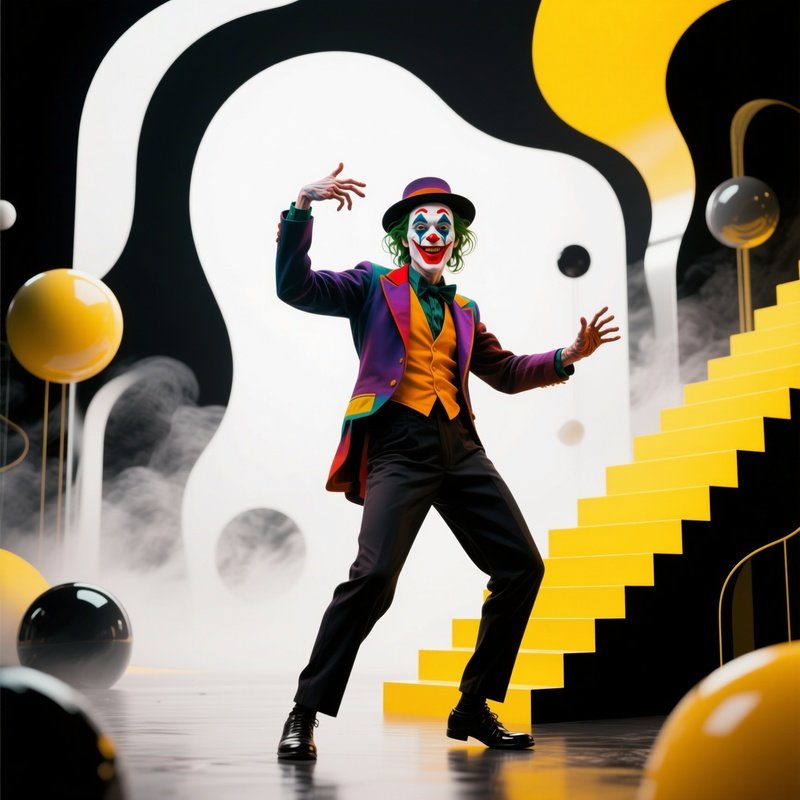 A Mime Climbing Invisible Stairs Under Soft Spotlight_2