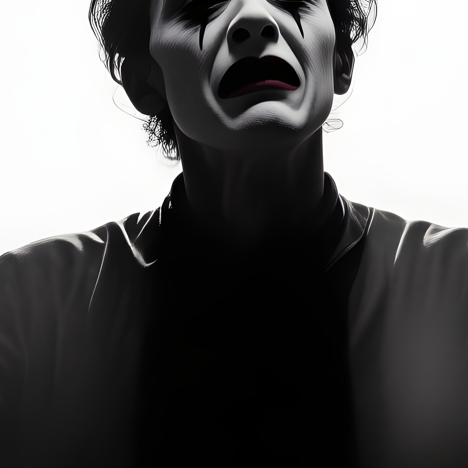 A Mime Performing Silently In Spotlight Haze - Full Resolution Quality Preview