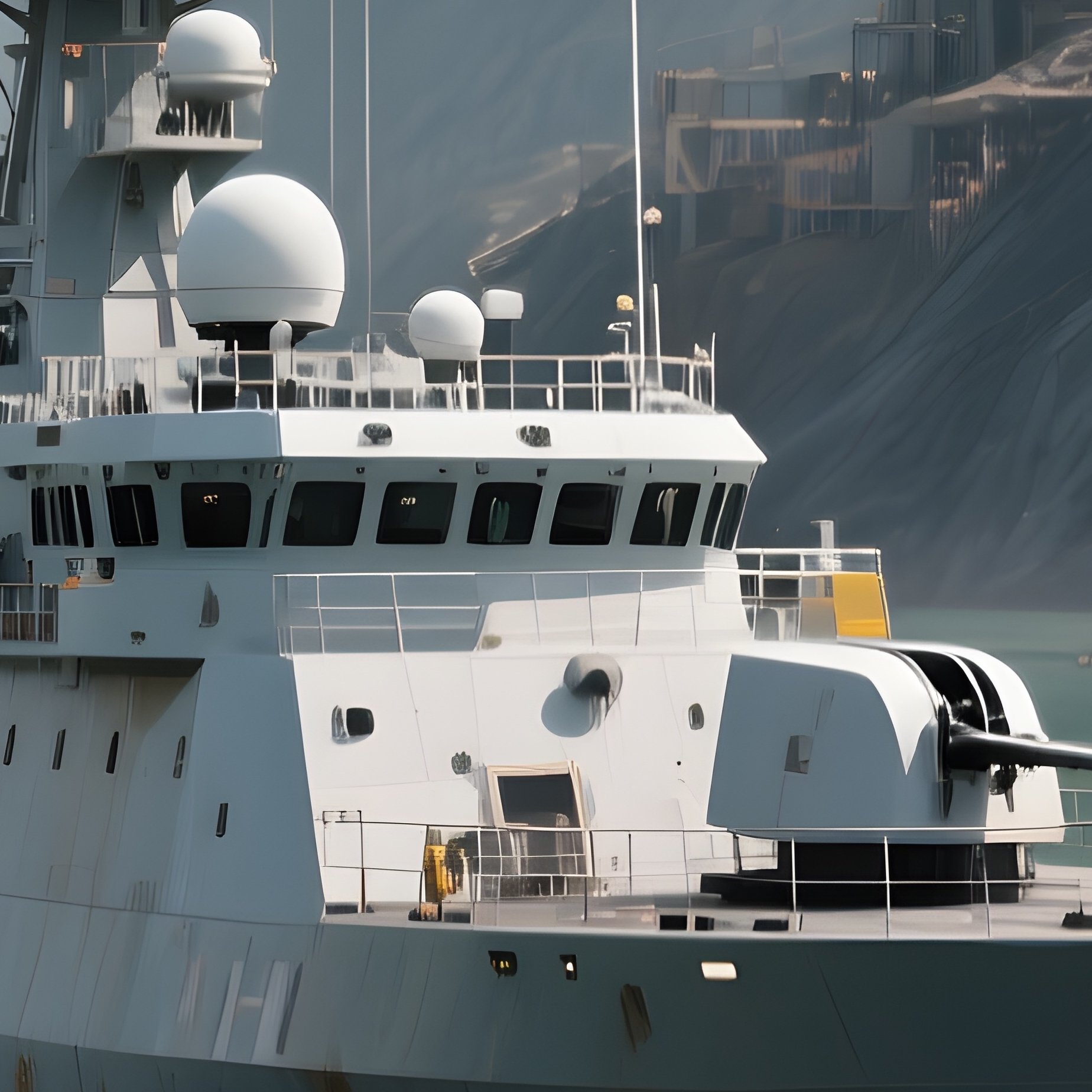 A Mine Countermeasure Vessel Navigating Shallow Water - Full Resolution Quality Preview