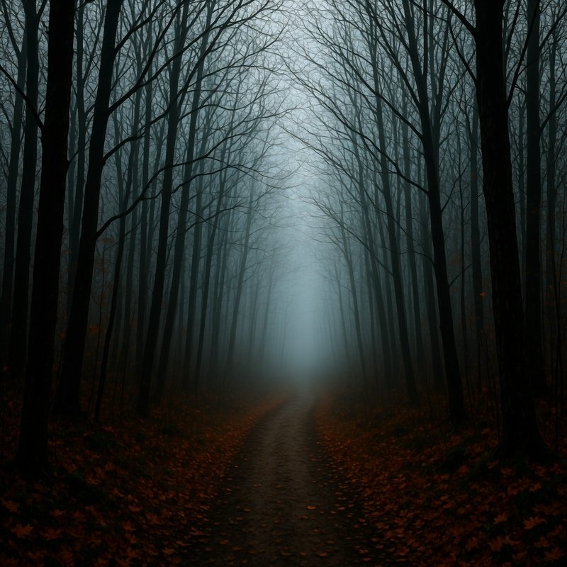 A Misty Forest Path Forest Path