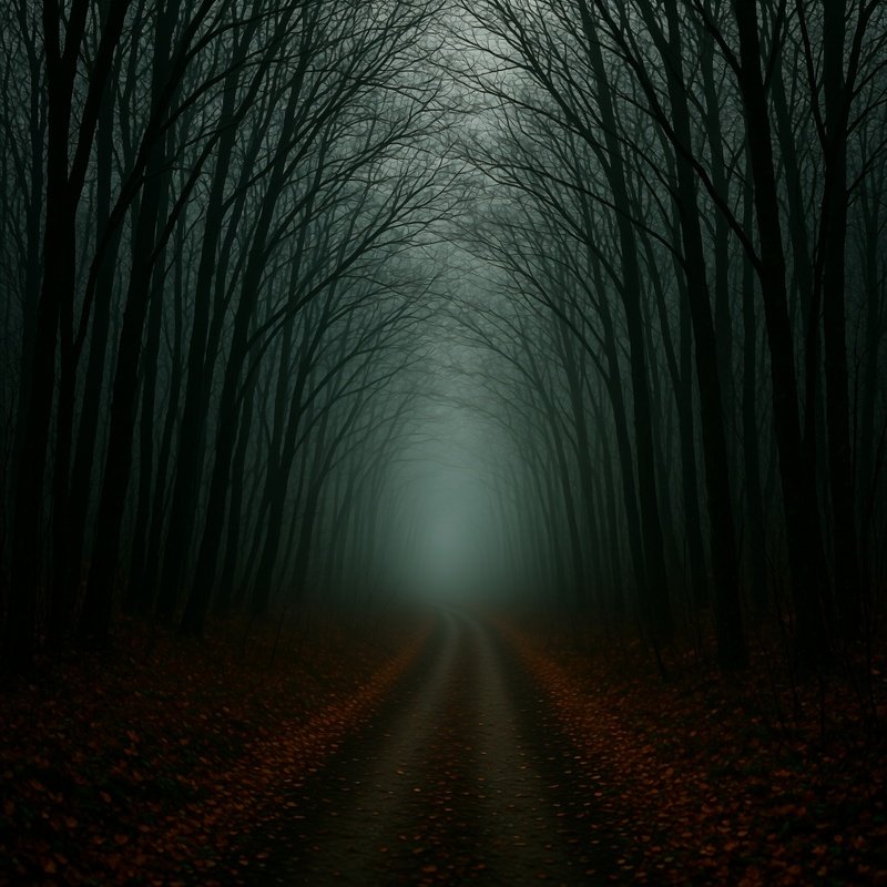 A Misty Forest Path Forest Path