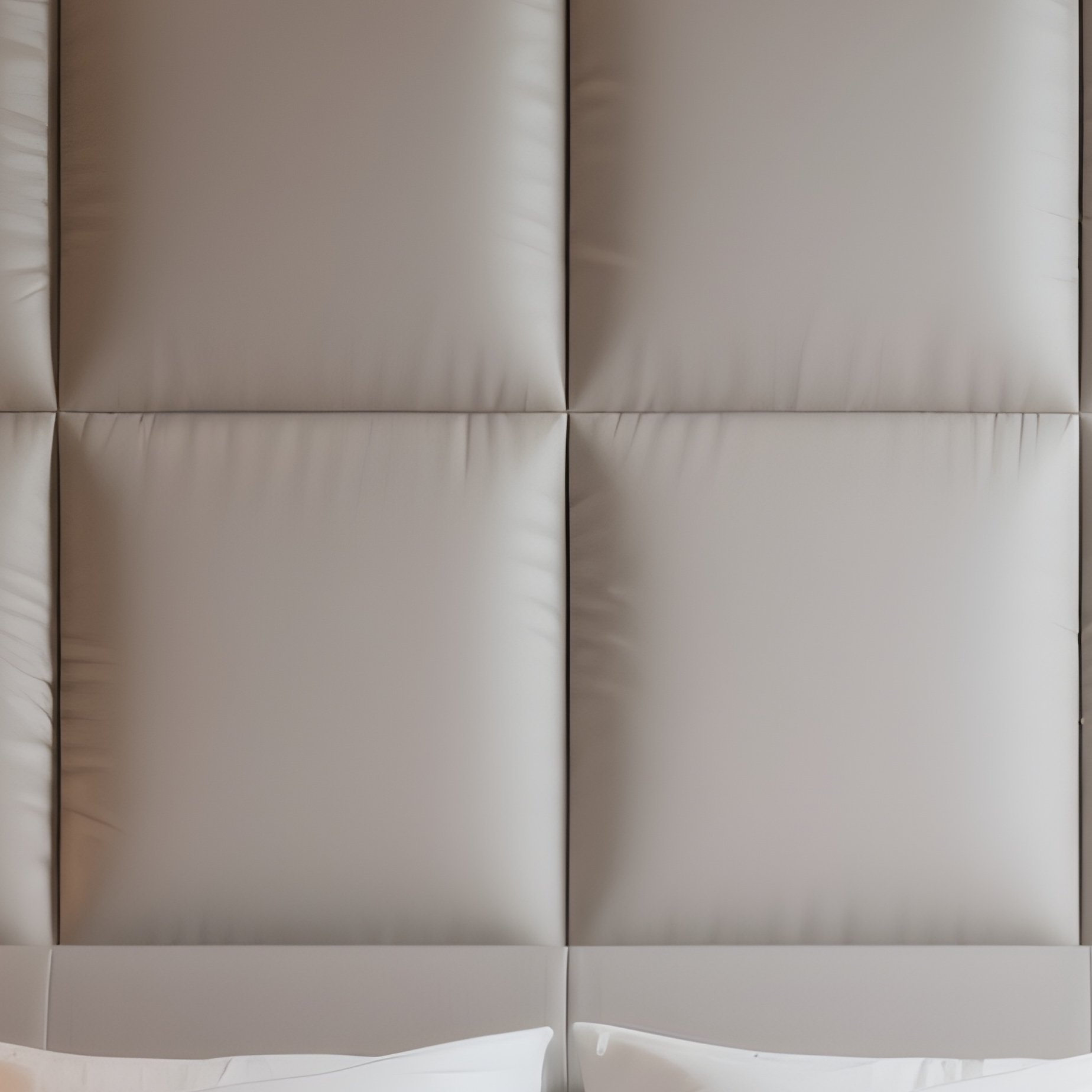 A Modern Bedroom With A Padded Headboard Wall, Low Bedside Tables, And Indirect Lighting Creating A Relaxed Atmosphere - Full Resolution Quality Preview