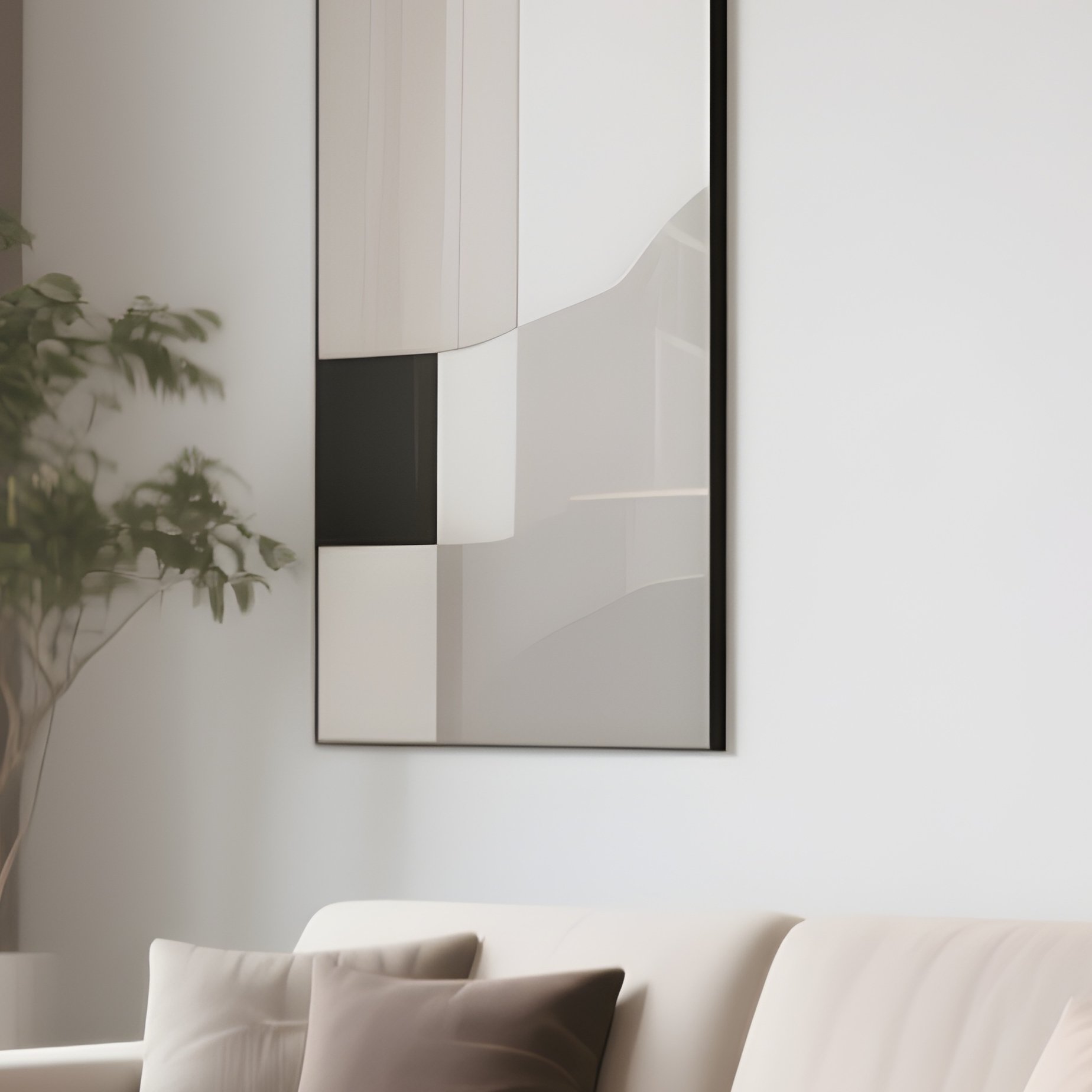 A Modern Living Room Featuring A Designer Sofa And Clean Styling - Full Resolution Quality Preview