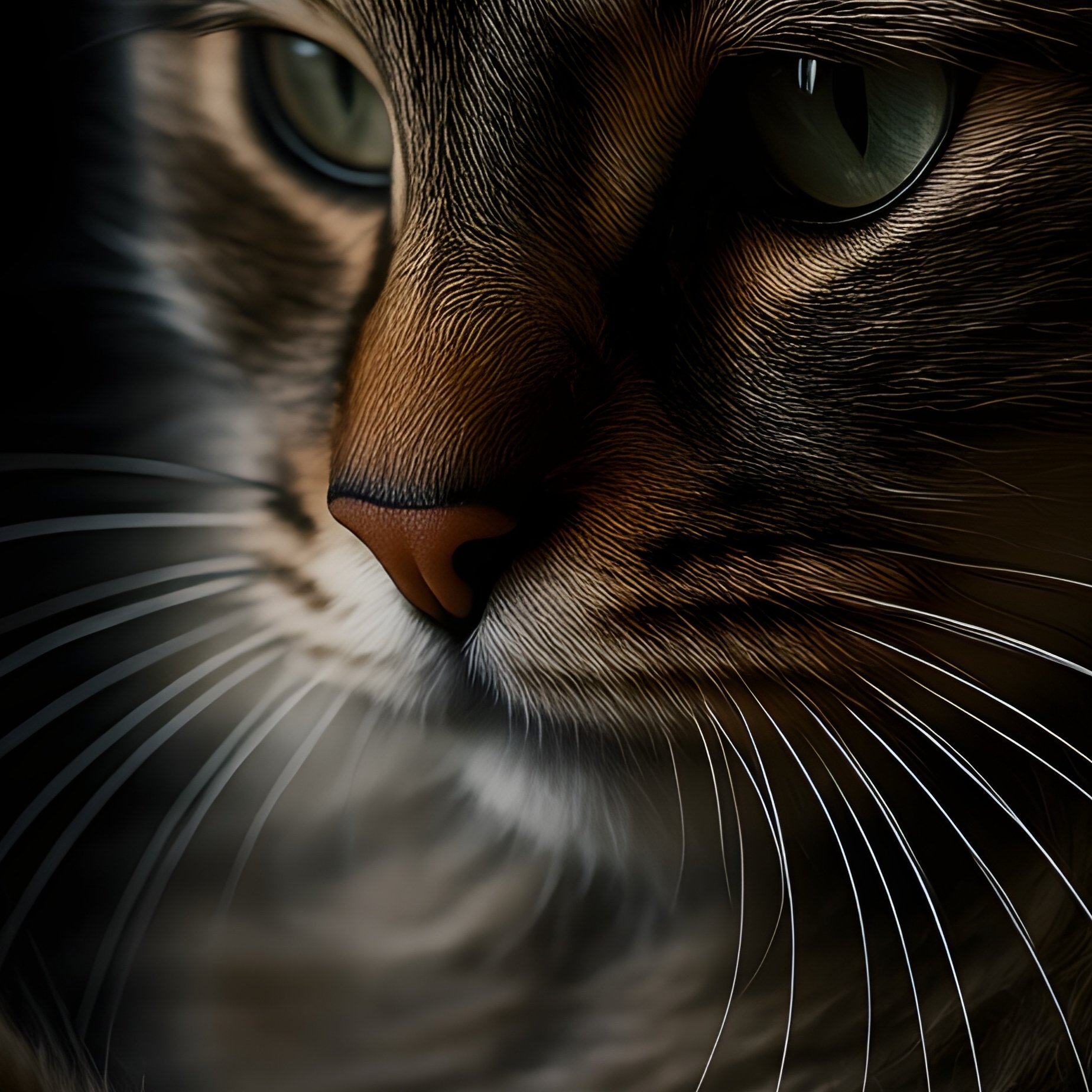 A Moody Turkish Van Cat Batting At Something With One Paw - Full Resolution Quality Preview