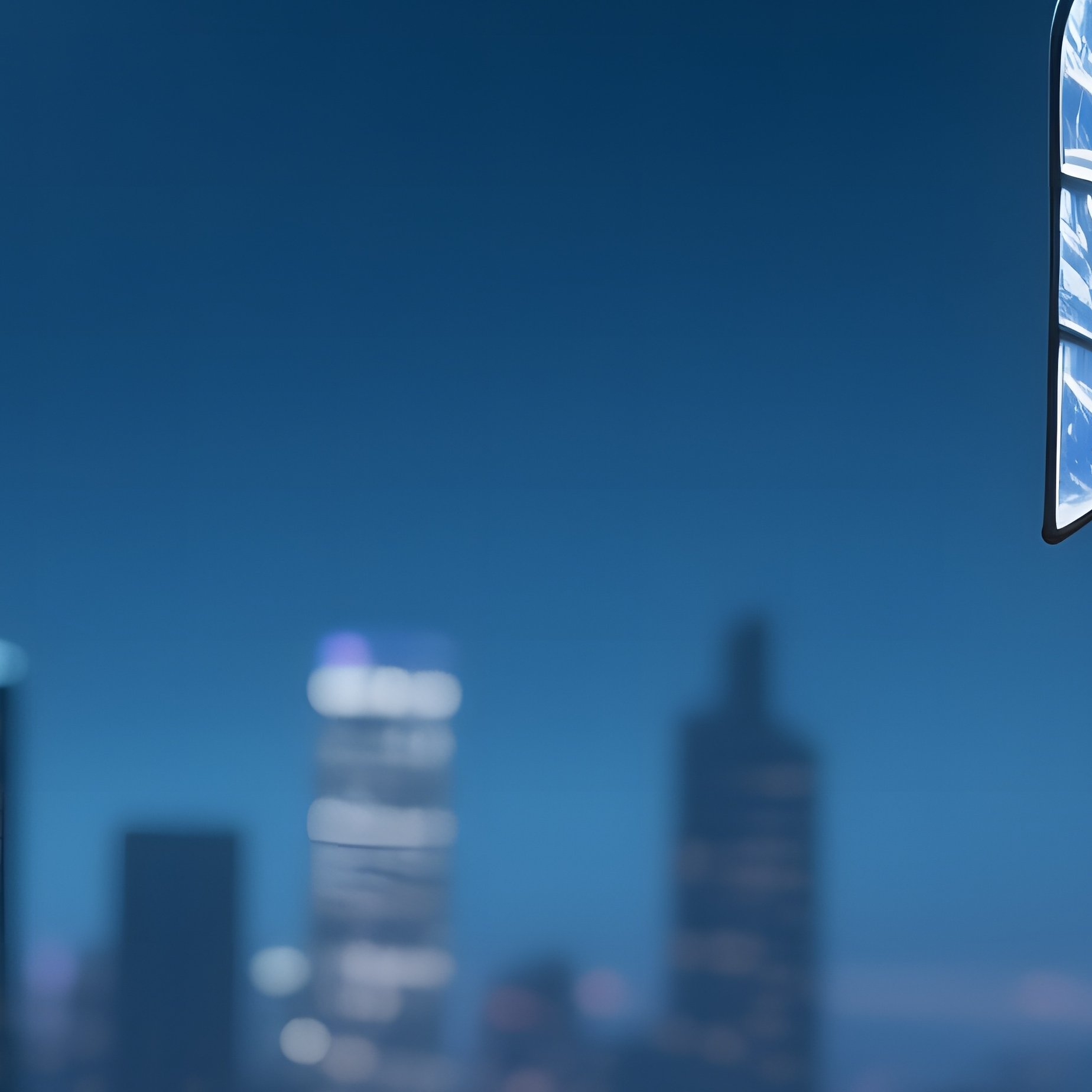 A Moonlit Balcony Overlooking A City Skyline, Where A Stained Glass Wind Chime Shaped Like - Full Resolution Quality Preview