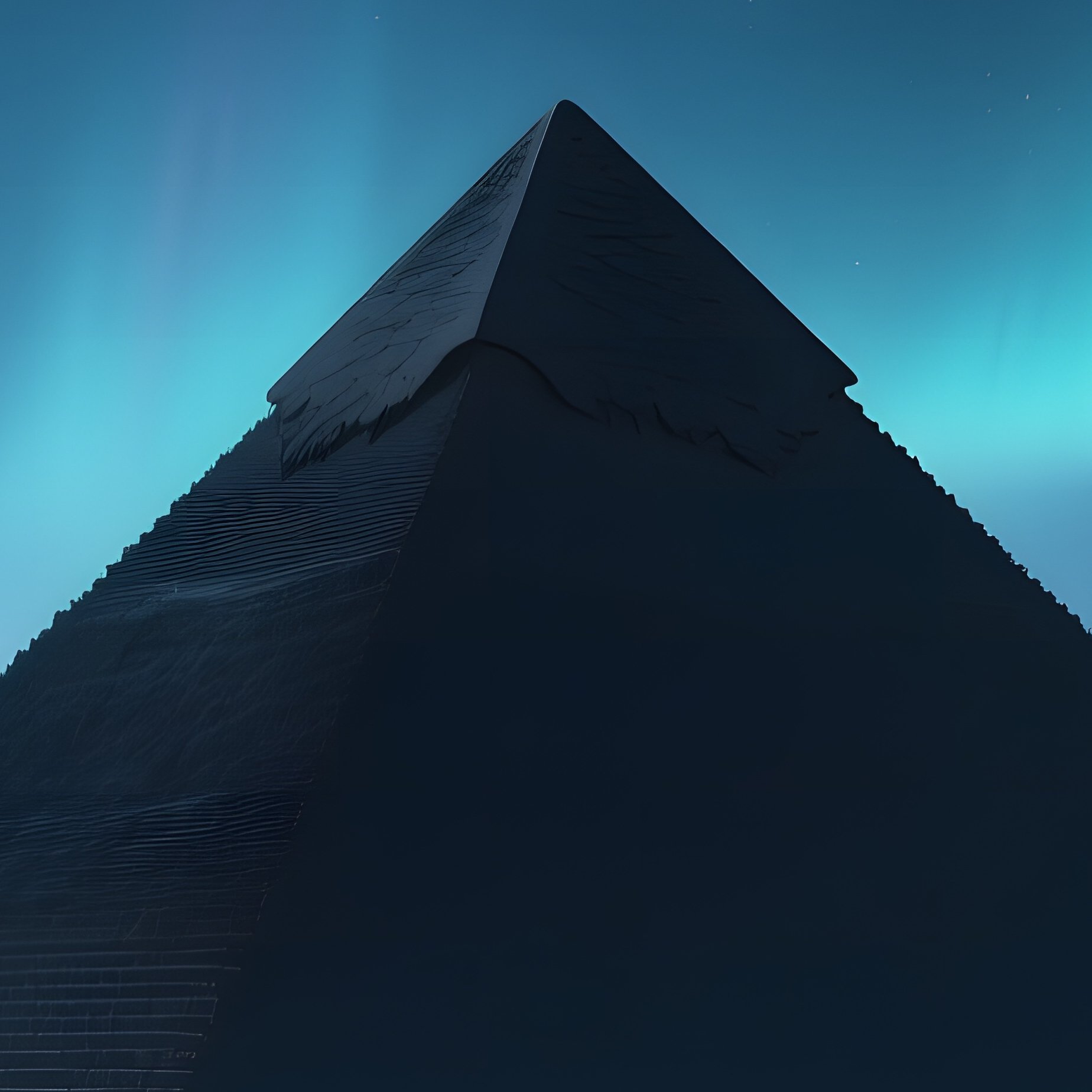 A Moonlit Desert Landscape With A Lone Pyramid Silhouetted Against A Star‑Filled Sky, Soft Dunes - Full Resolution Quality Preview