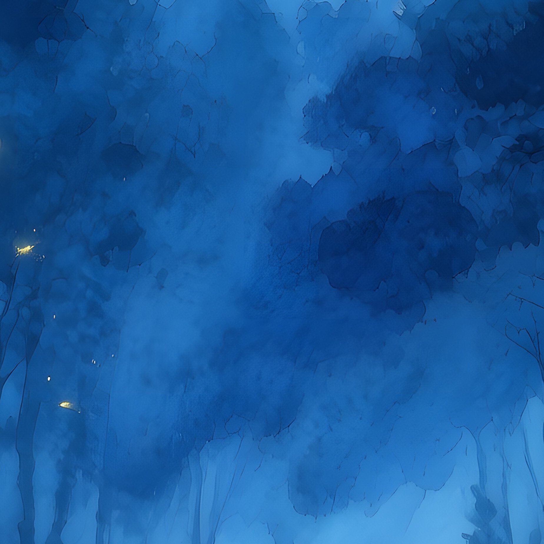 A Moonlit Forest Clearing Illuminated By Fireflies, Deep Indigo And Silver Watercolor Hues, Mossy - Full Resolution Quality Preview