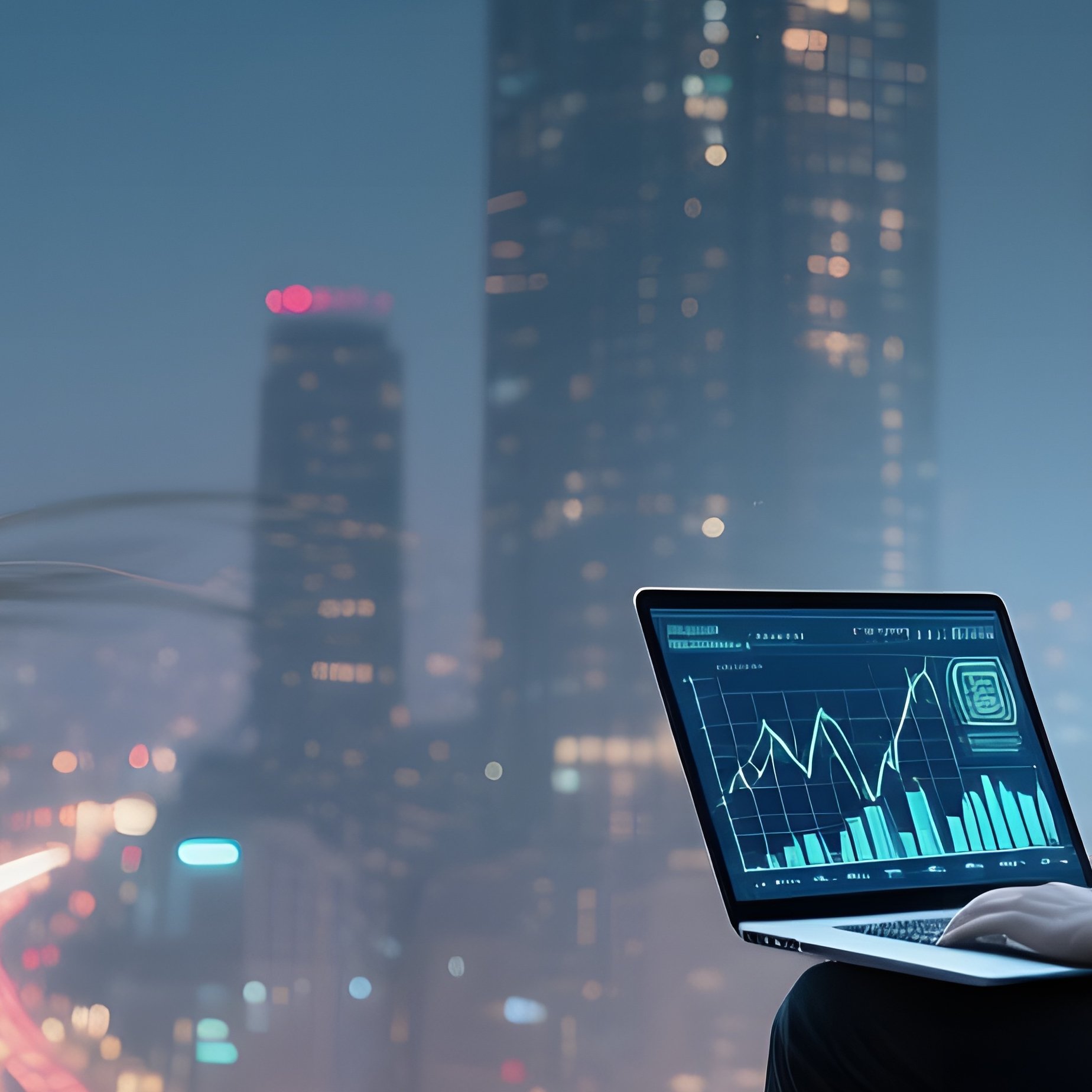 A Moonlit Rooftop Garden Atop A Skyscraper, Wind Rustling Through Potted Succulents, A Figure - Full Resolution Quality Preview