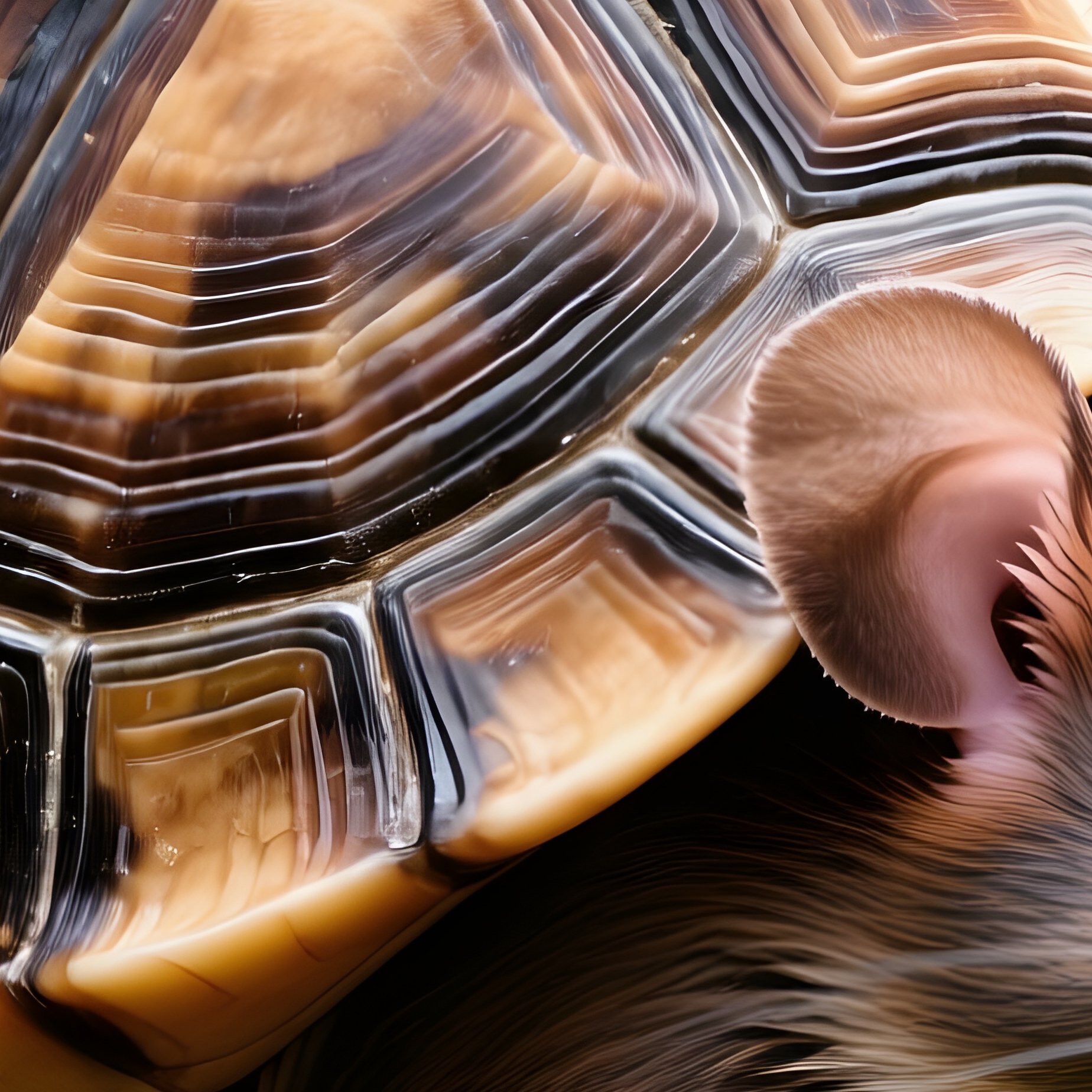 A Mouse With A Turtle Shell Texture - Full Resolution Quality Preview