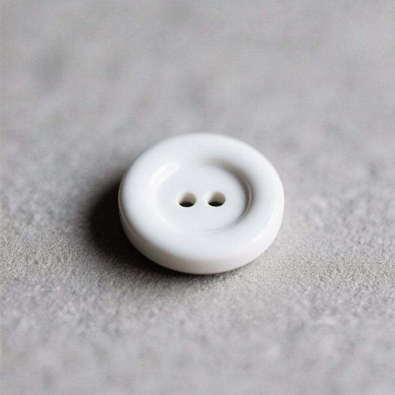 A Navajo White Ceramic Button Blank