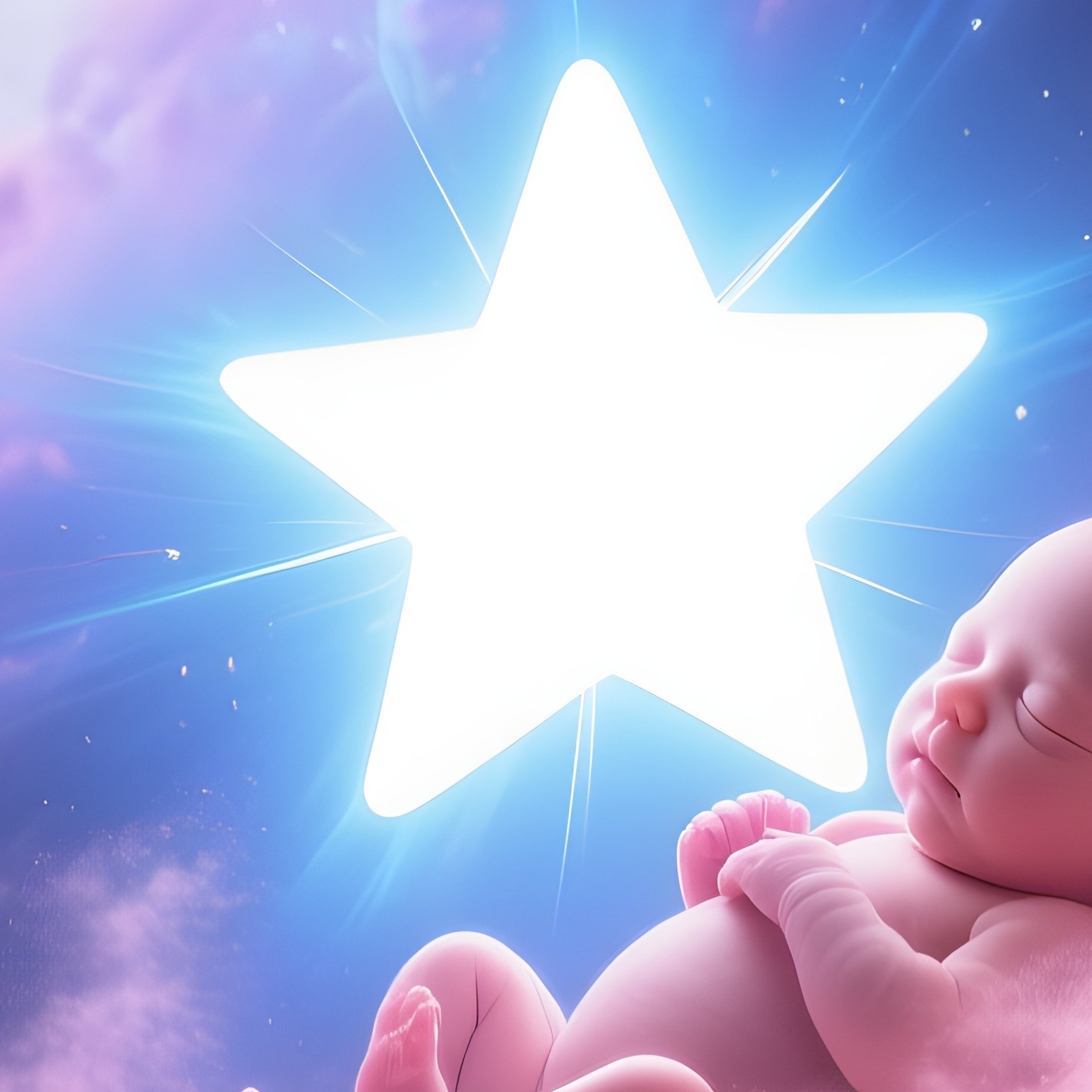 A Newborn Star Forming Inside A Glowing Nebula Dust Cloud - Full Resolution Quality Preview