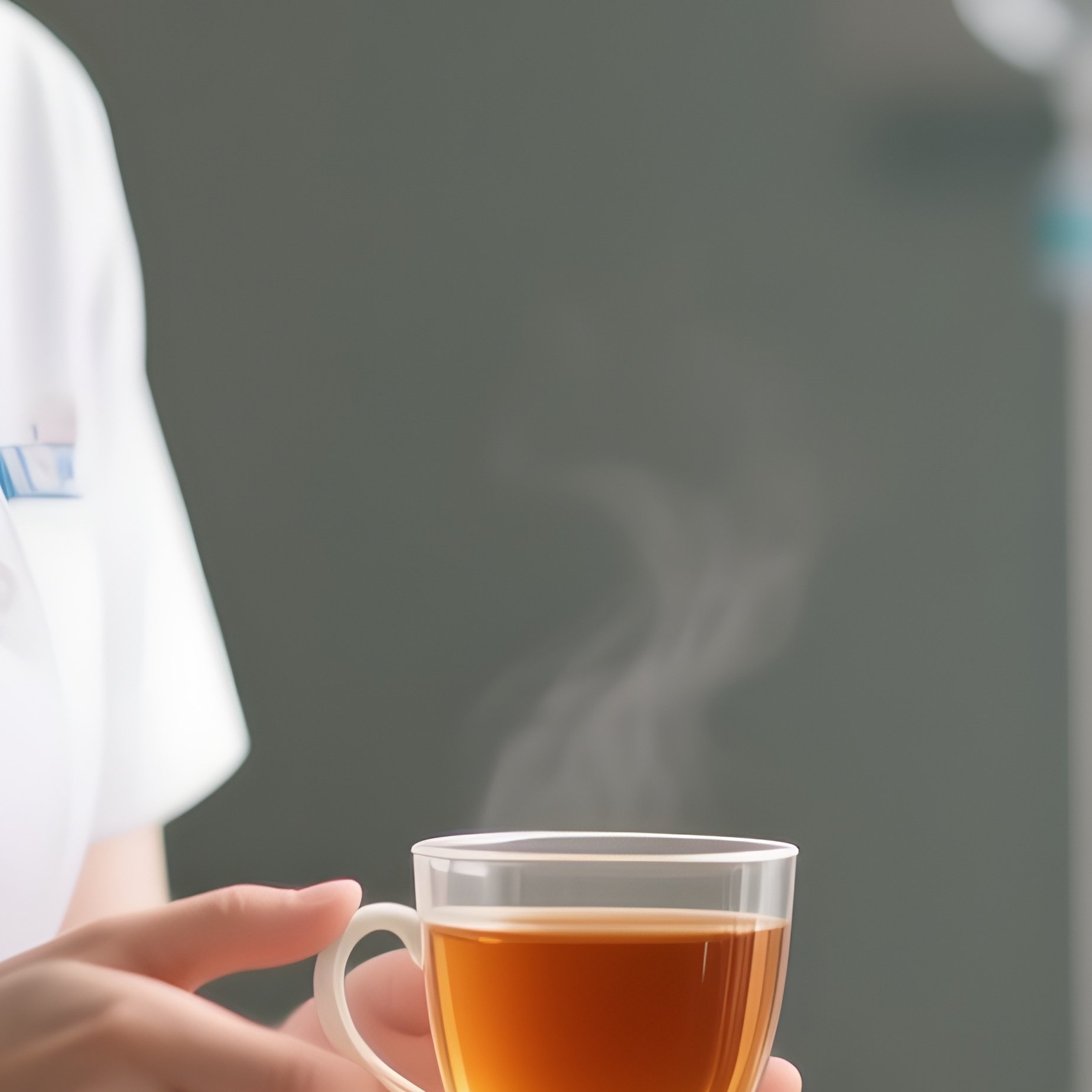 A Nurse Giving A Patient A Warm Cup Of Tea - Full Resolution Quality Preview