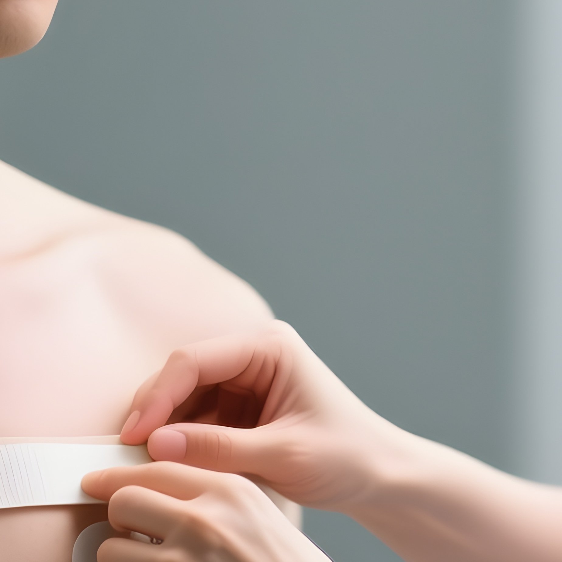 A Nurse Placing Adhesive Electrodes On A Patient’S Chest - Full Resolution Quality Preview