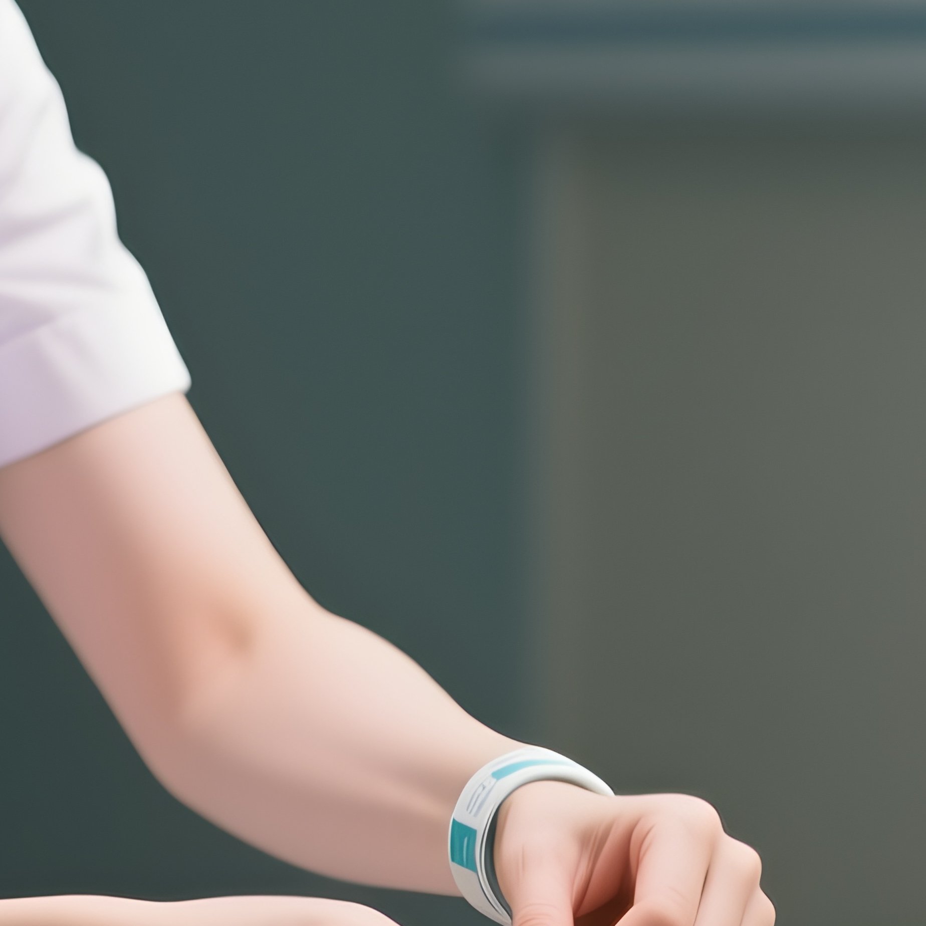 A Nurse Placing Id Bracelets On A Newly Arrived Patient - Full Resolution Quality Preview