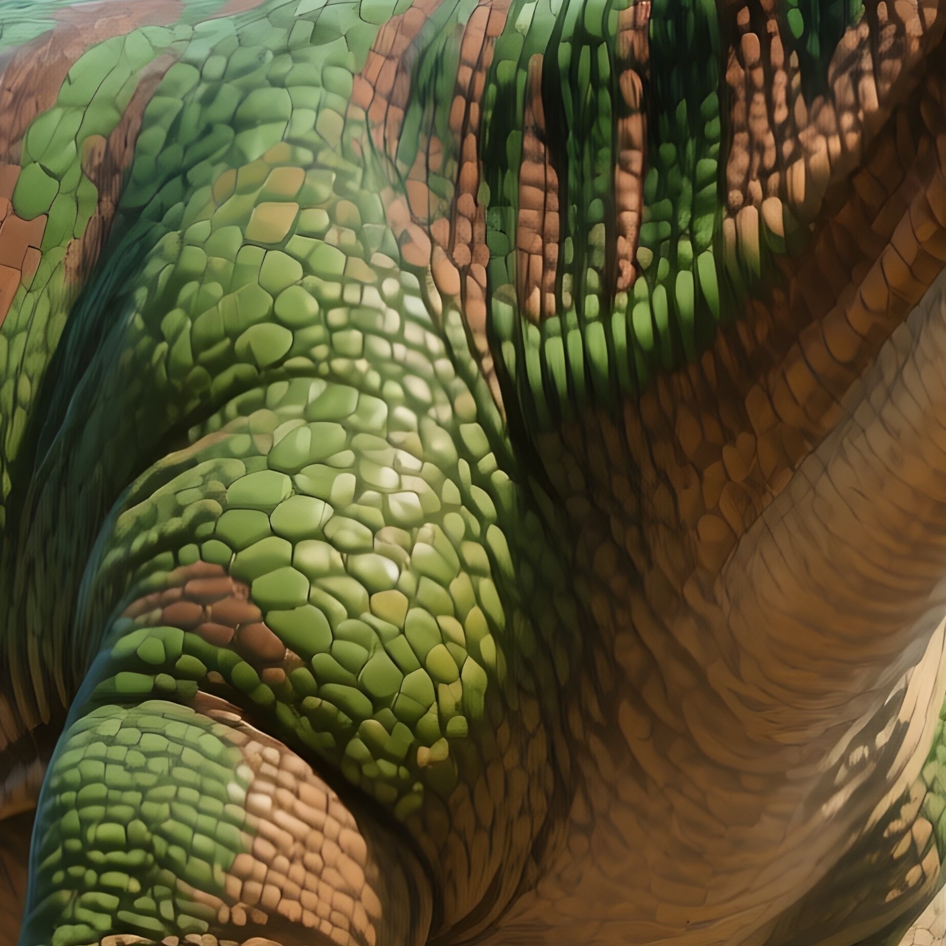 A Painting Of An Apatosaurus Dinosaur - Full Resolution Quality Preview