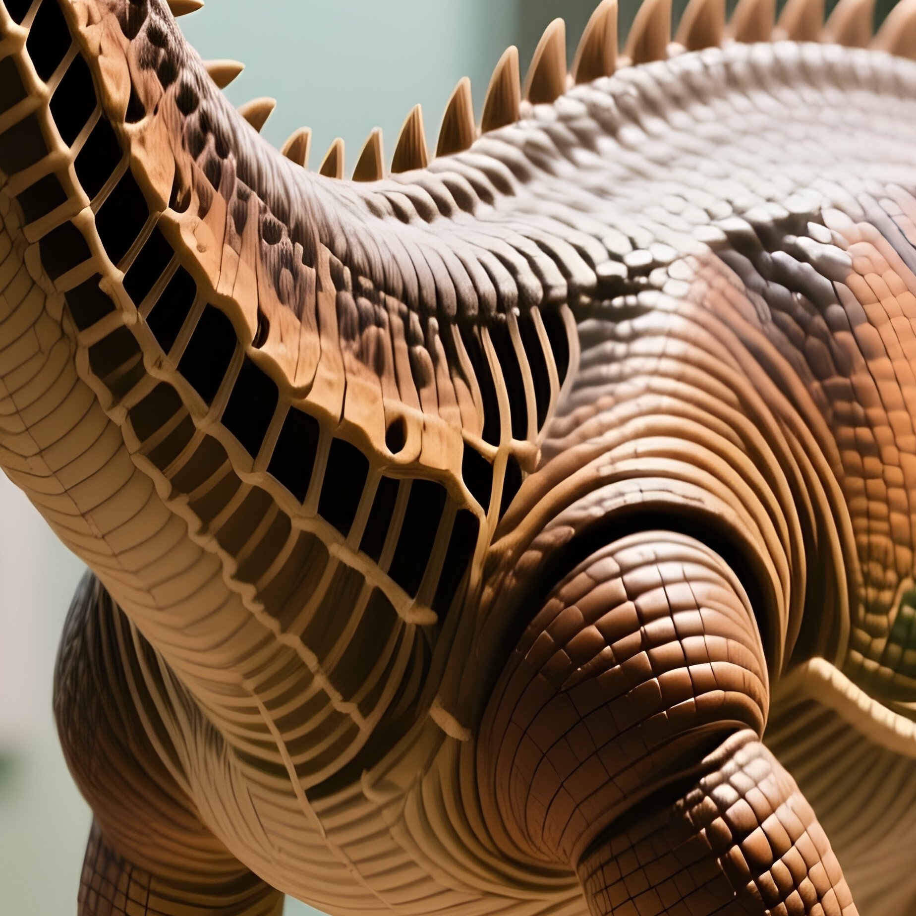 A Palaeontological Exhibition With An Iguanodon Replica - Full Resolution Quality Preview