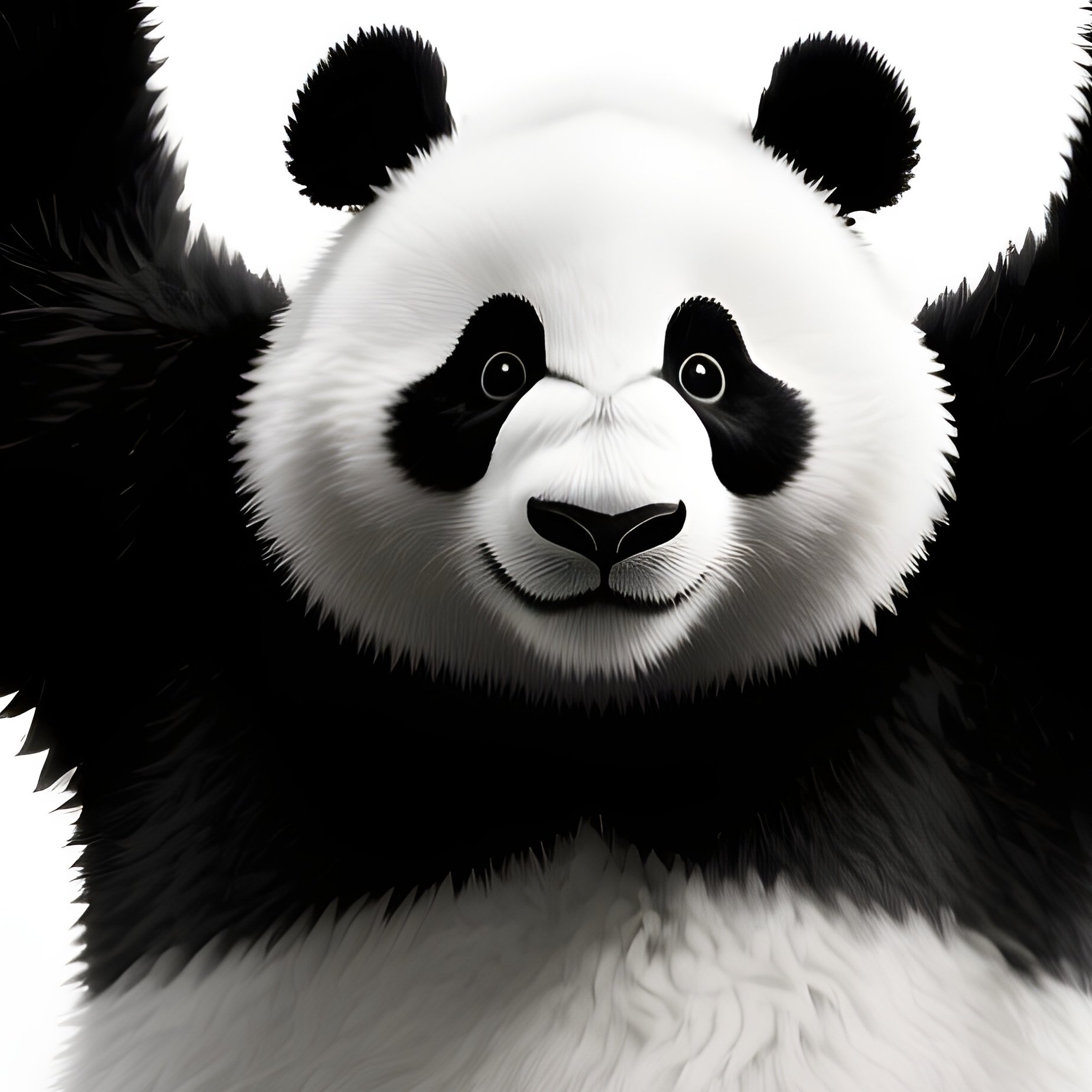 A Panda Lifting Bamboo Weights Digital Art - Full Resolution Quality Preview