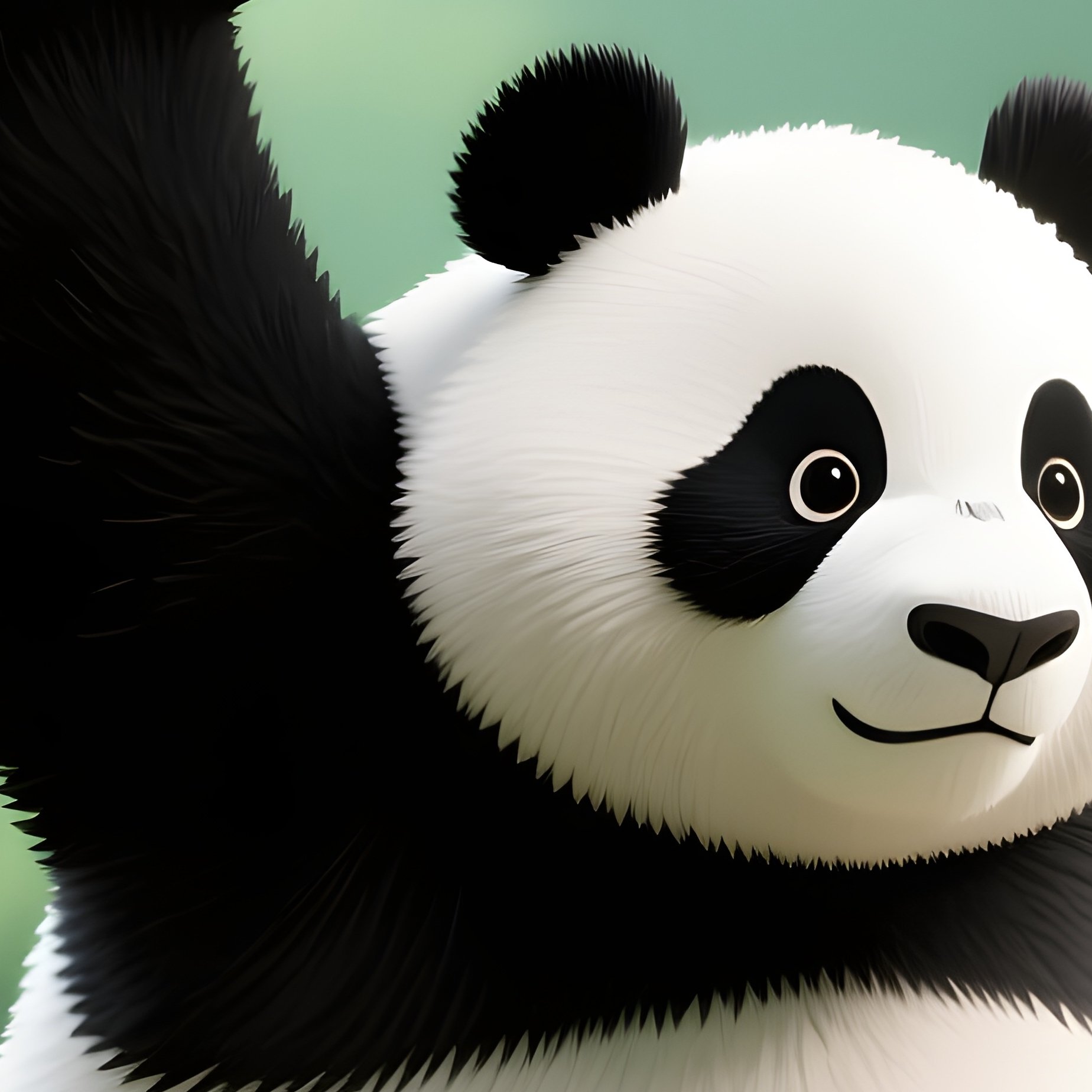 A Panda Lifting Bamboo Weights Image - Full Resolution Quality Preview