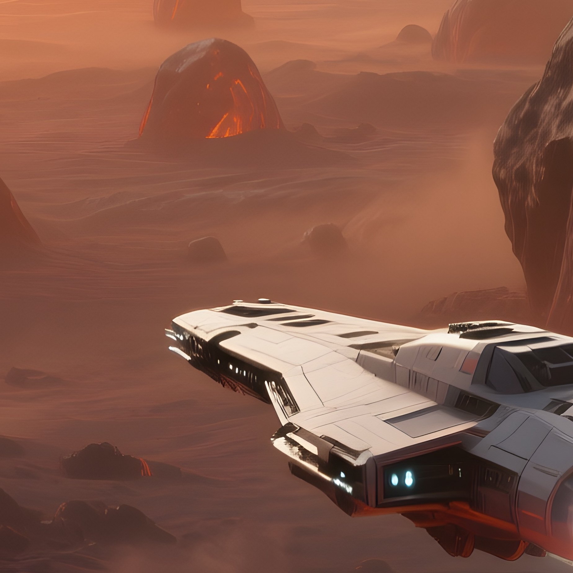 A Panoramic Sunrise Over An Asteroid Field Where Each Rock Glows With Internal Lava, Casting A Warm - Full Resolution Quality Preview