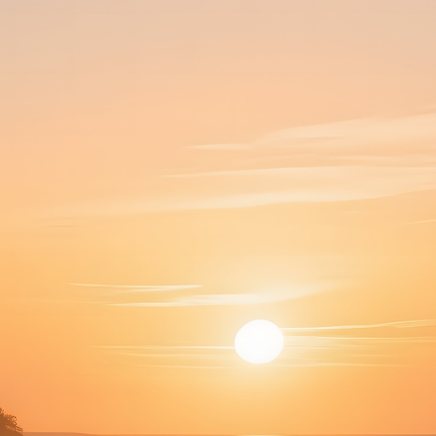 A Panoramic View Of A Beach At Sunset, With The Sun Setting Behind The Ocean, Casting A Golden Glow - Full Resolution Quality Preview