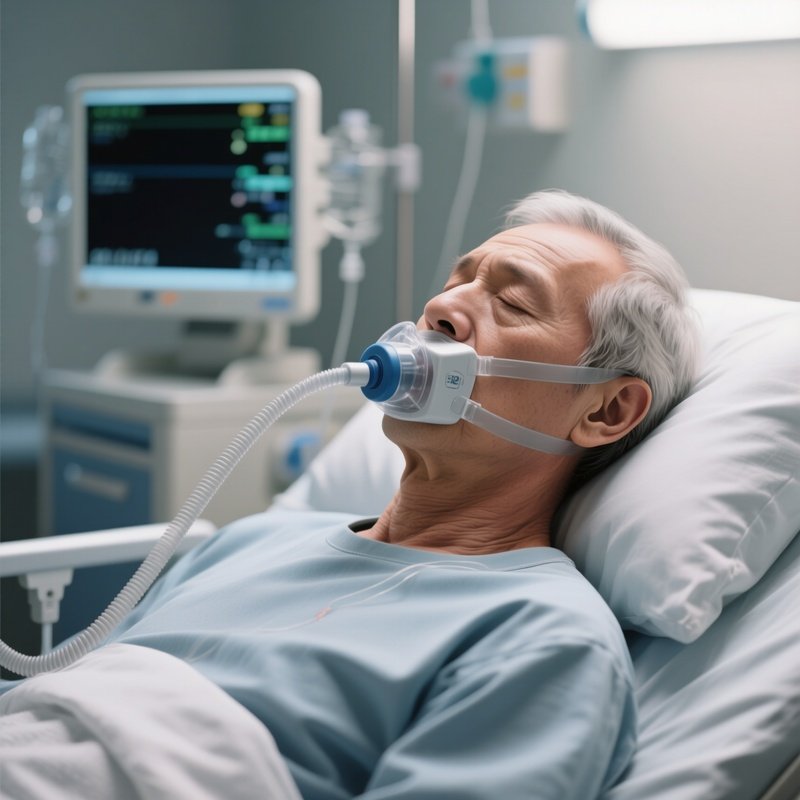A Patient Doing Breathing Exercises With A Spirometer