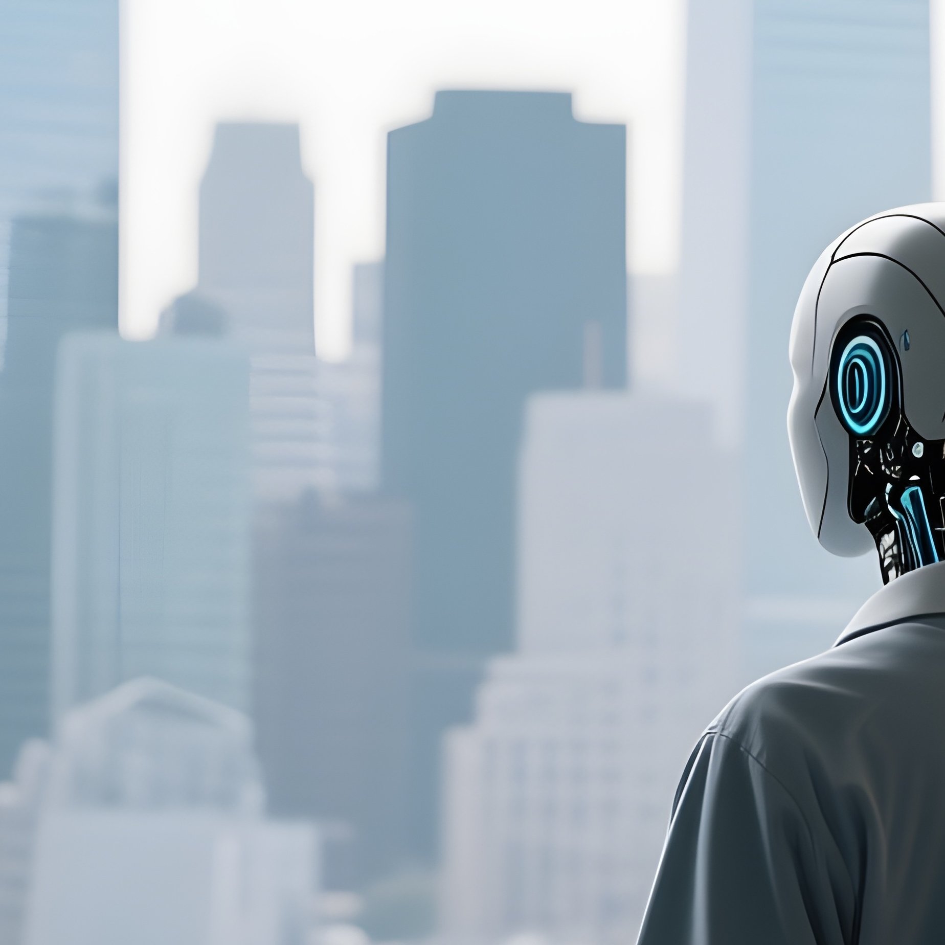 A Patient Observing The City Skyline From A Hospital Window - Full Resolution Quality Preview