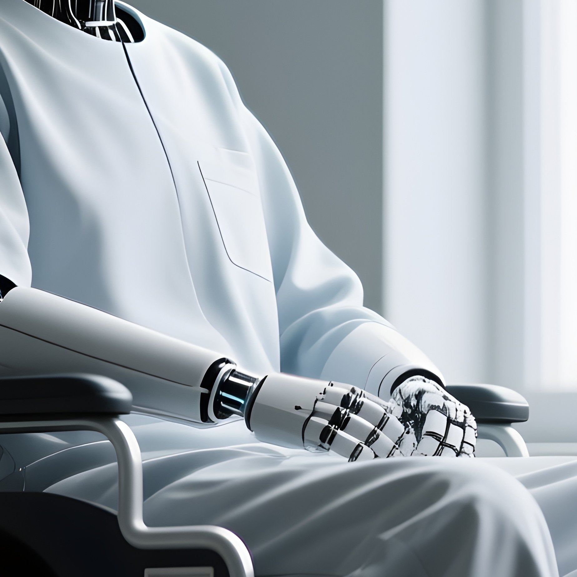 A Patient Sitting In A Wheelchair Near A Window - Full Resolution Quality Preview