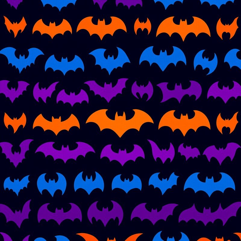 A Pattern Of Colorful Bats Bats Pattern