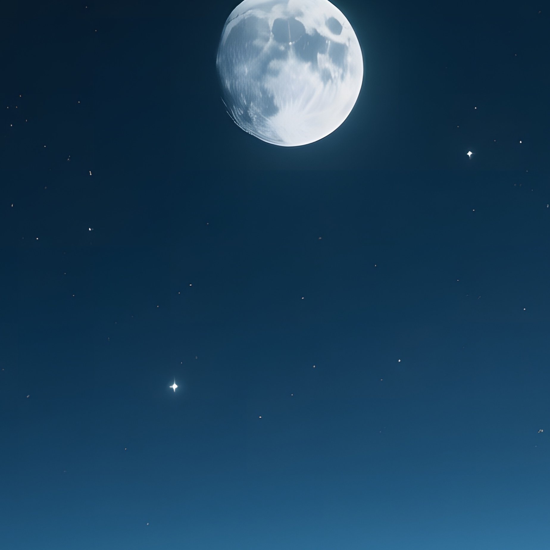 A Peaceful Night‑Time View From The Surface Of A Small Moon, Looking Up At A Sky Filled With - Full Resolution Quality Preview