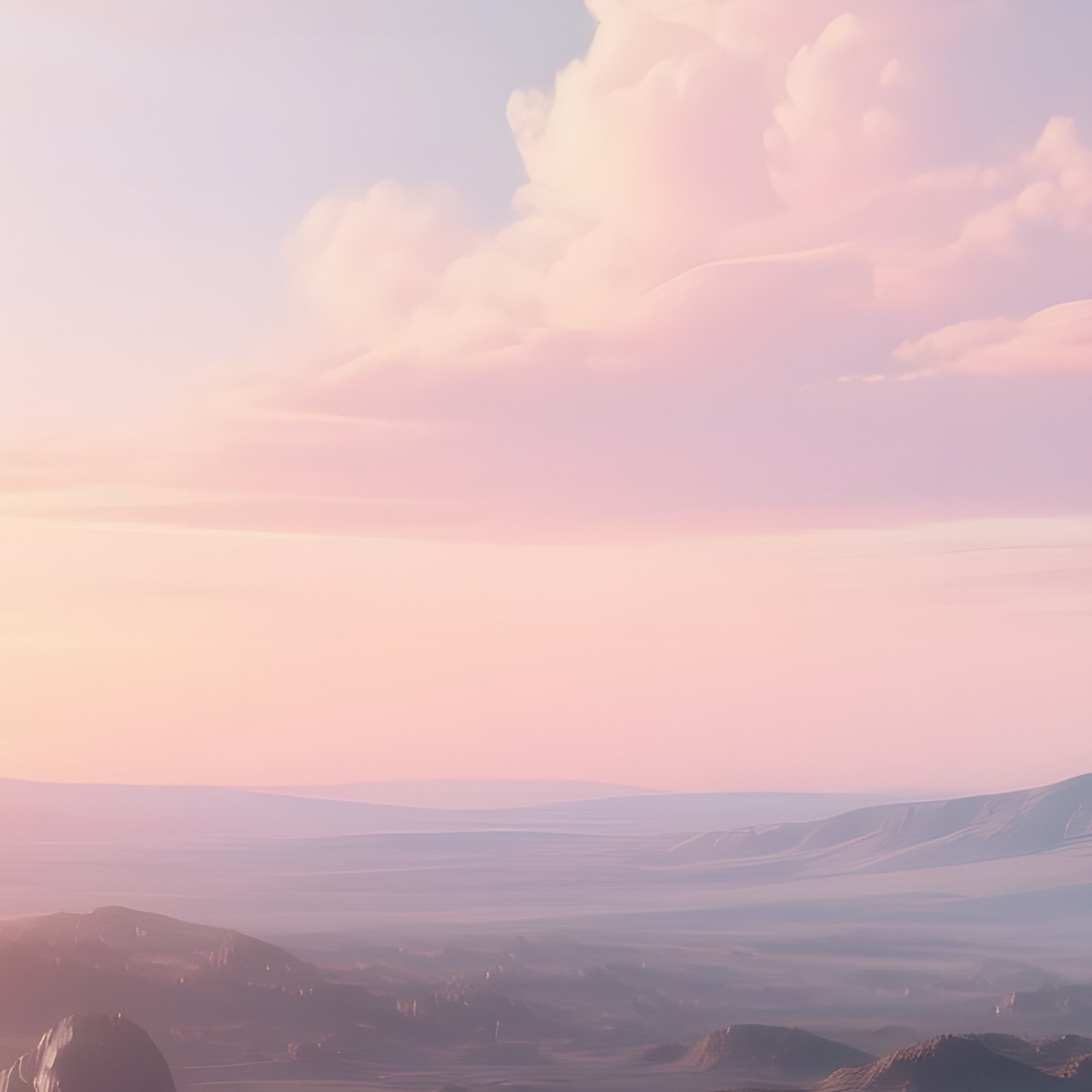 A Peaceful Sunrise Over An Asteroid Field Near A Tranquil Gas Giant, The Planet’S Pastel Colored - Full Resolution Quality Preview