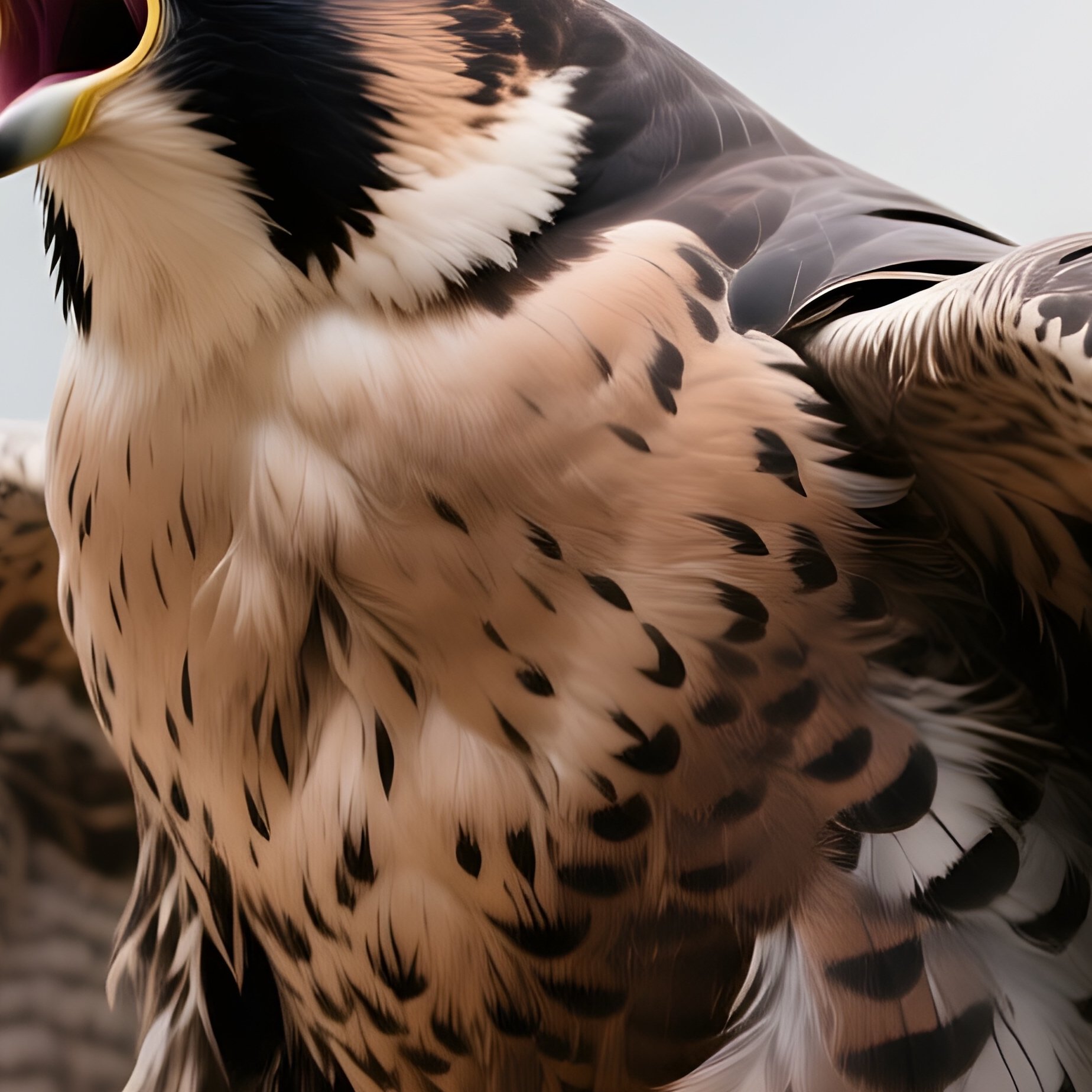 A Peregrine Falcon Calling Out In A Laboratory Setting - Full Resolution Quality Preview