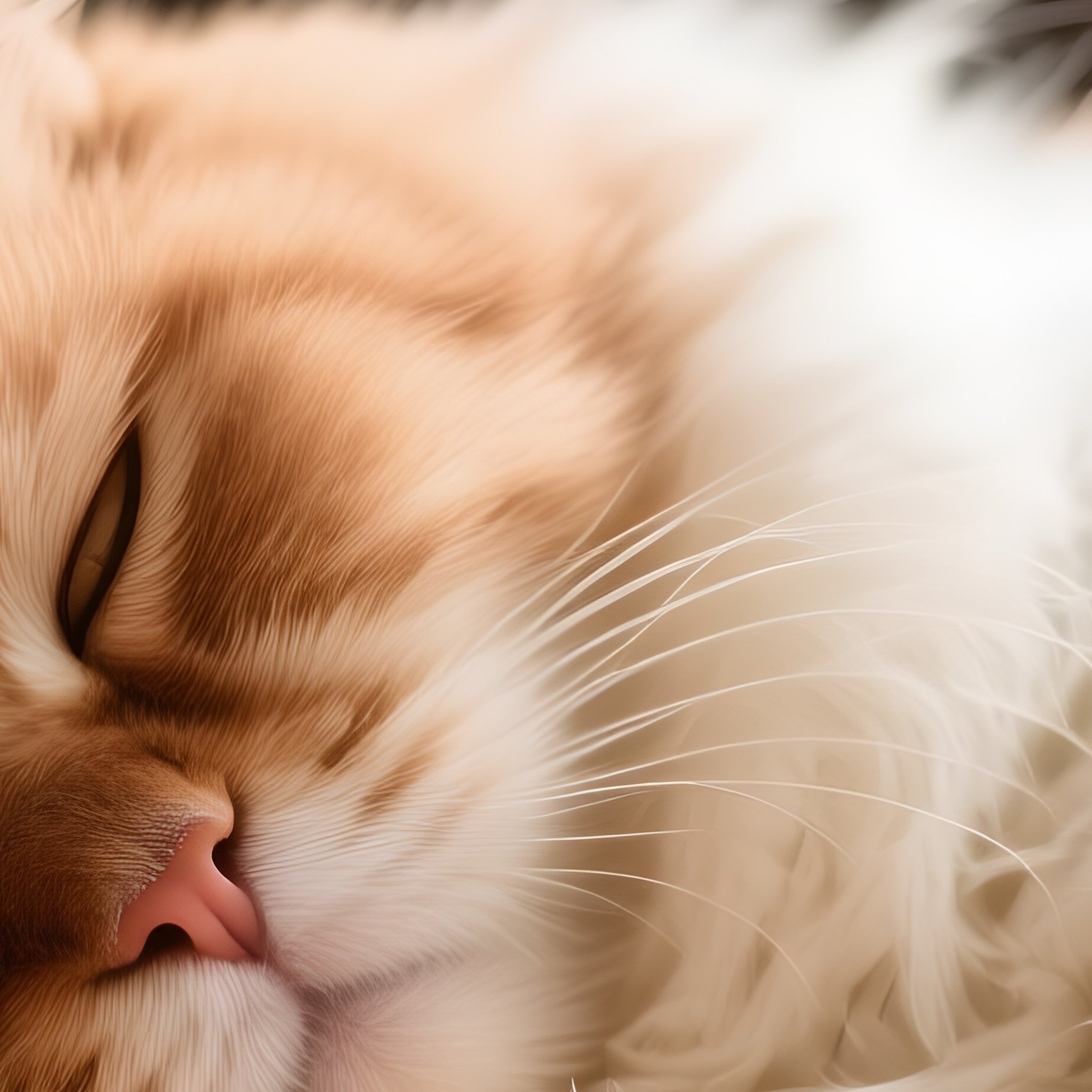 A Persian Cat Laying On Side With Paws Curved - Full Resolution Quality Preview