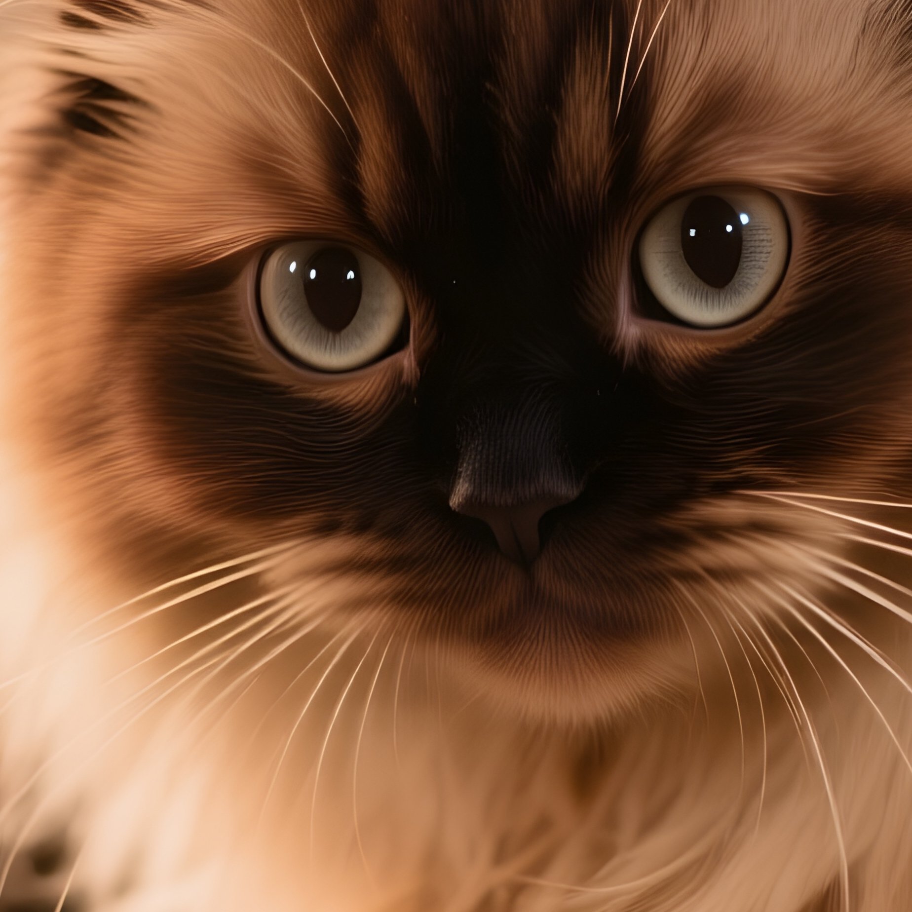 A Persian Cat Peeking Over A Couch Edge - Full Resolution Quality Preview