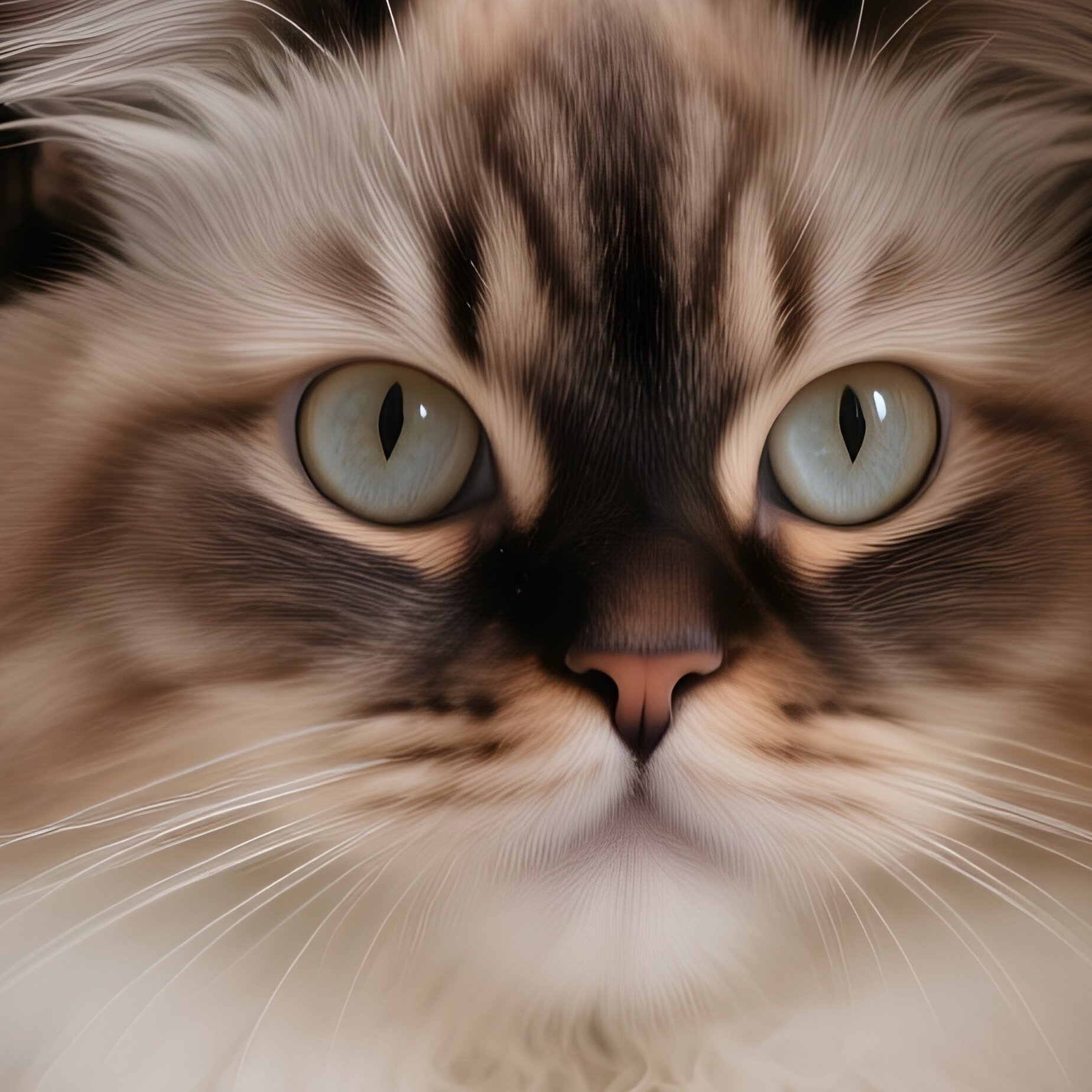 A Persian Cat Peeking Under A Blanket - Full Resolution Quality Preview