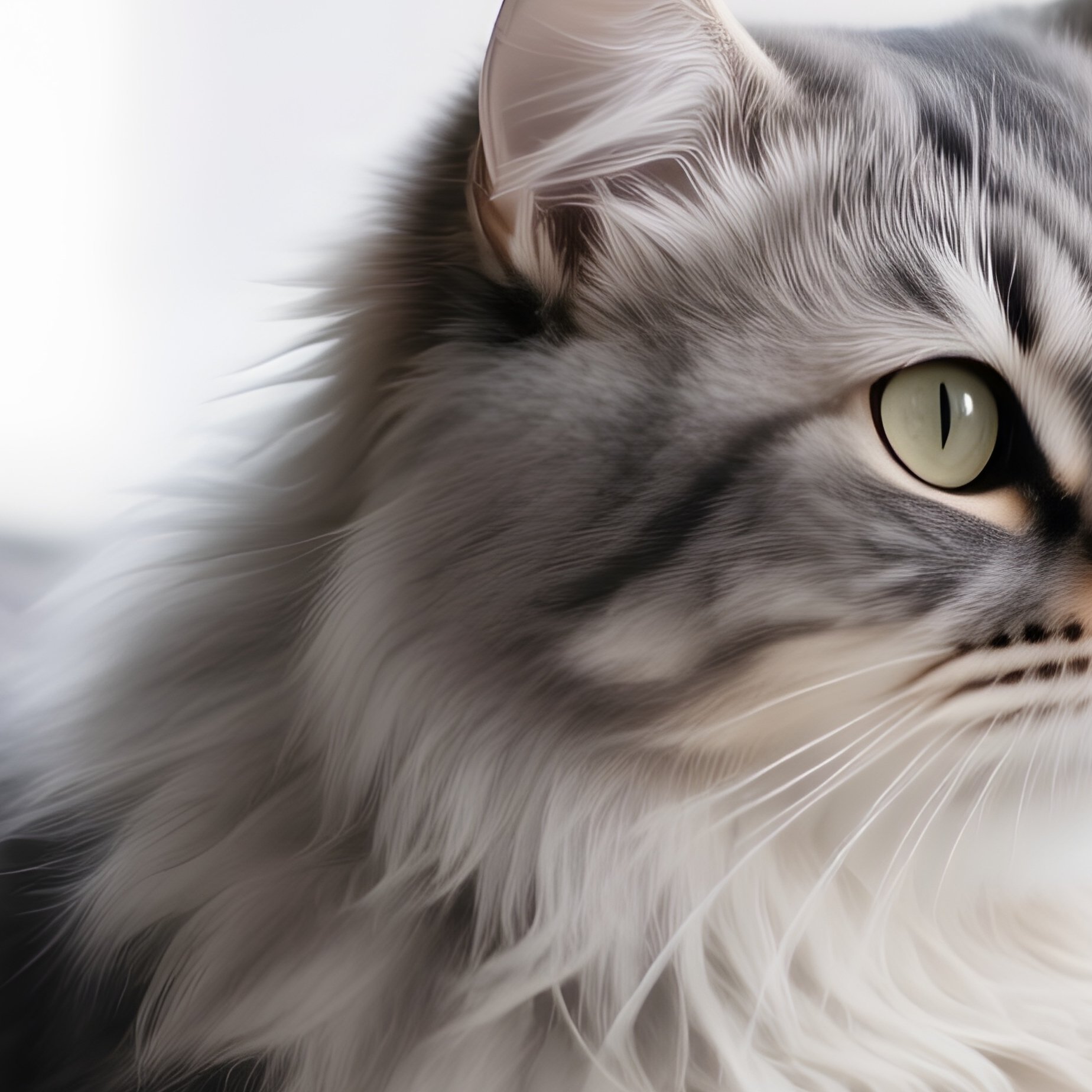 A Persian Cat Perched On A Windowsill Looking Outside - Full Resolution Quality Preview