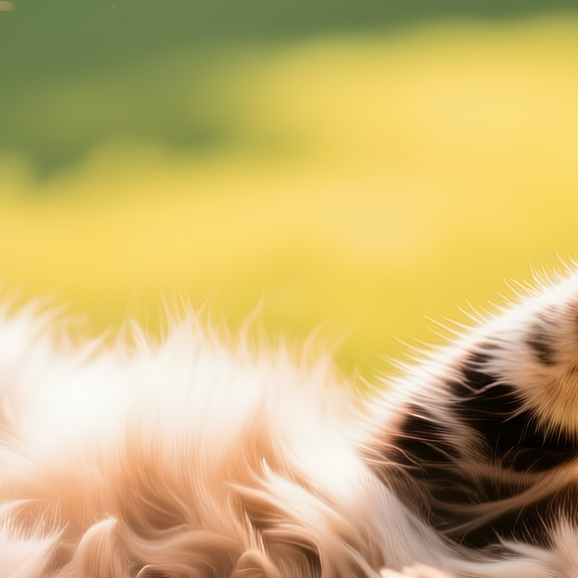 A Persian Cat Playing On Its Back In A Garden - Full Resolution Quality Preview