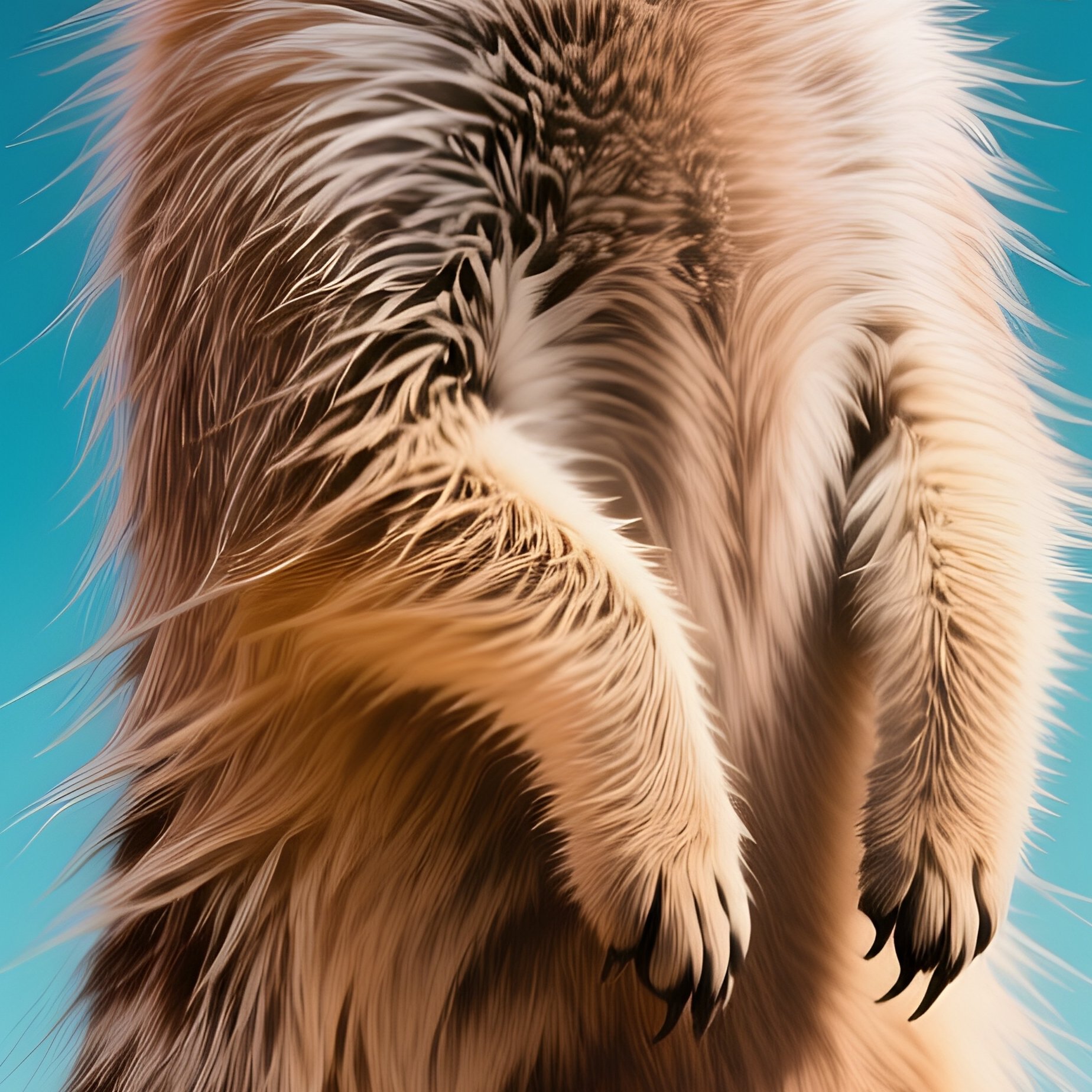 A Persian Cat Standing On Hind Legs Like A Meerkat - Full Resolution Quality Preview