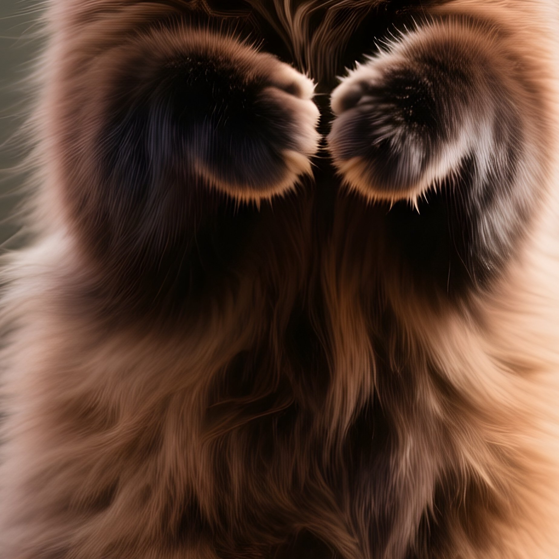 A Persian Cat Standing On Hind Legs Like A Meerkat - Full Resolution Quality Preview