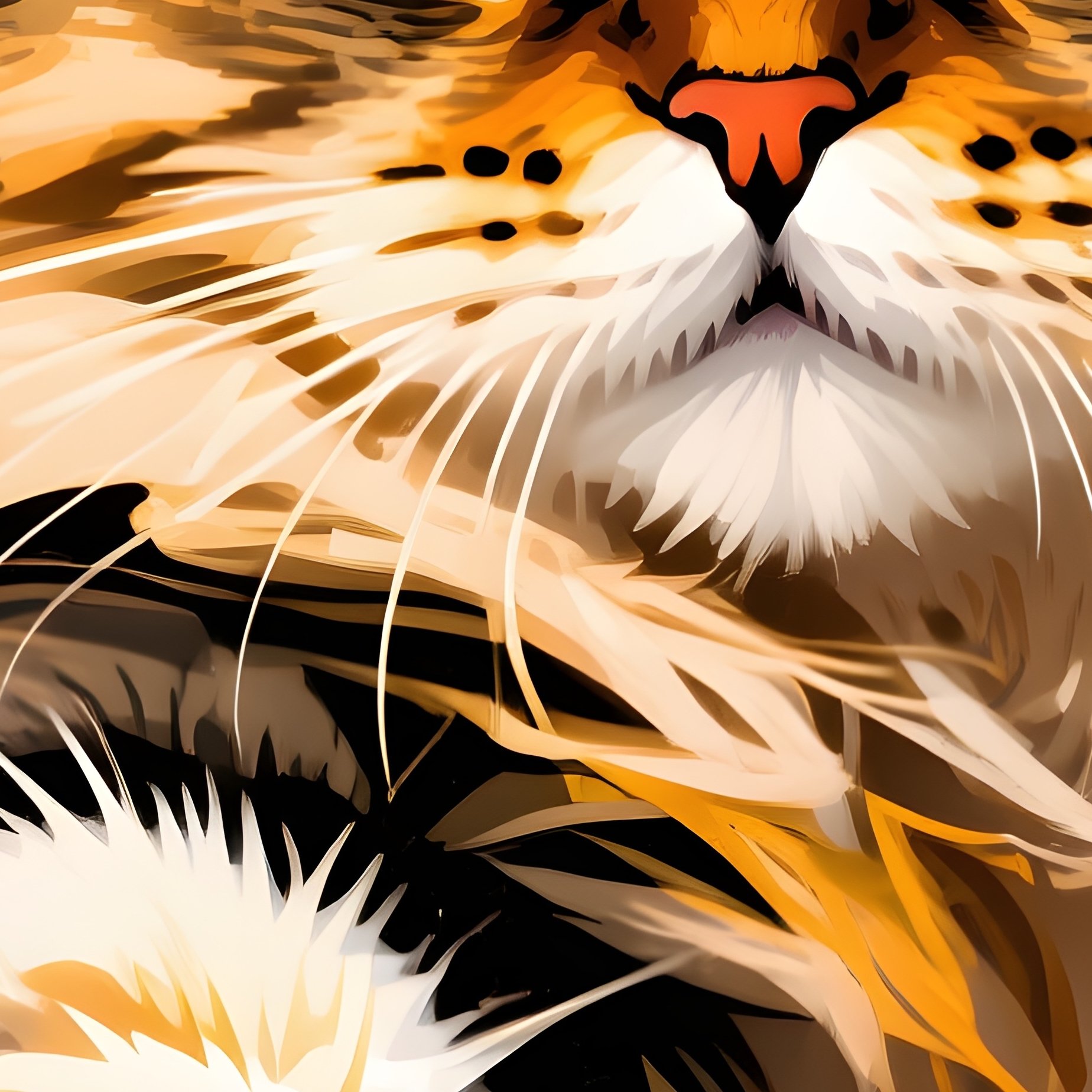 A Persian Cat Stretching One Paw Dramatically In An Artistic Portrait - Full Resolution Quality Preview