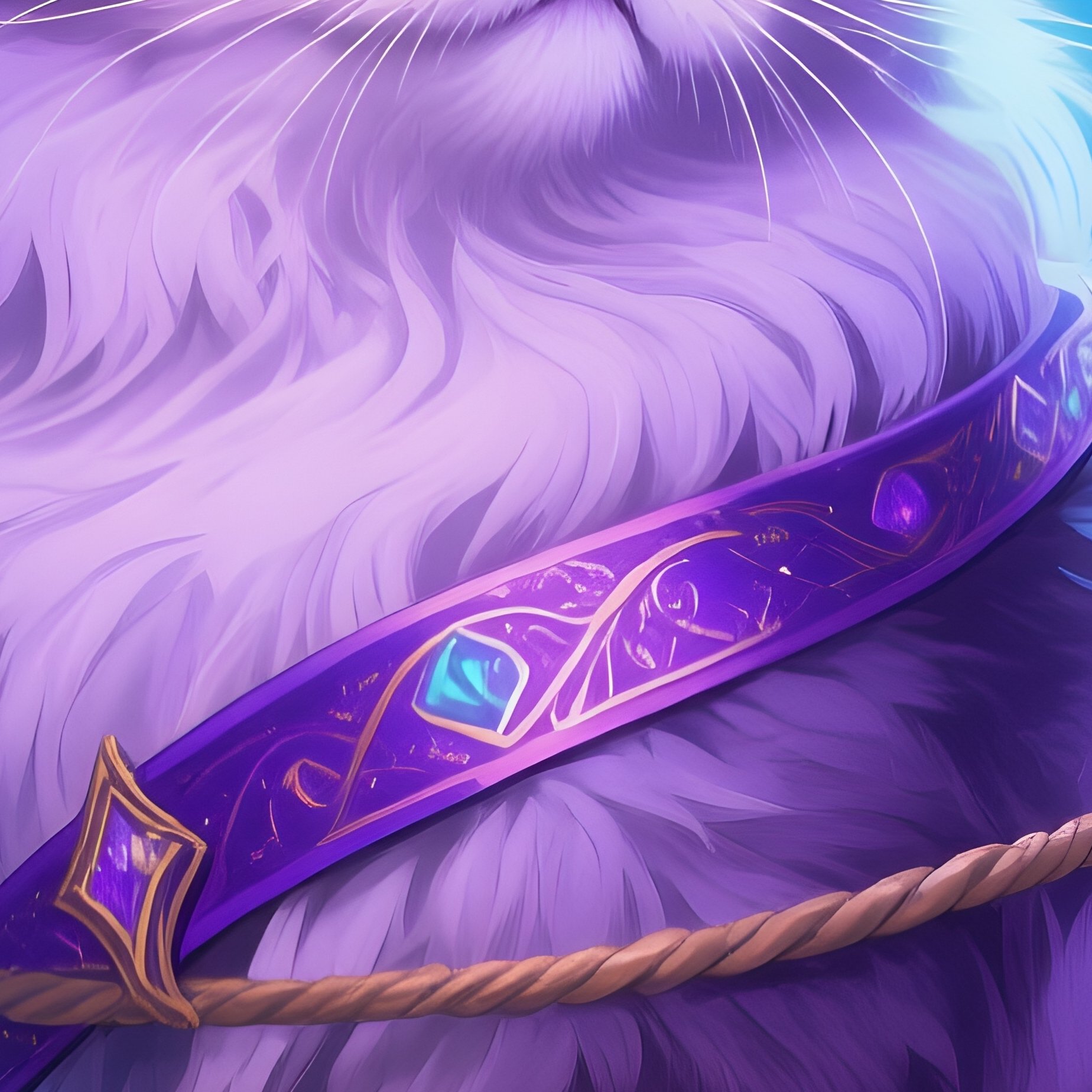 A Persian Cat Tangled In String Or Ribbon Fantasy - Full Resolution Quality Preview