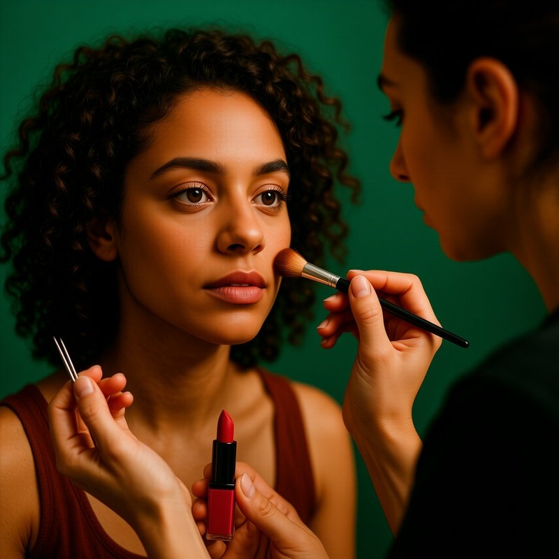 A Person Applying Makeup To Another Individual Makeup Beauty