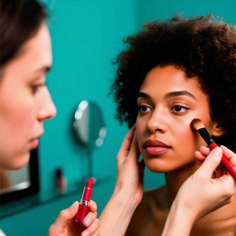 A Person Applying Makeup To Another Individual Makeup Personal
